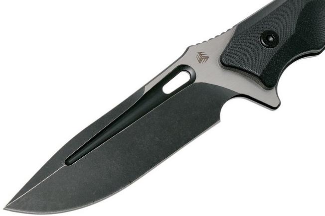 Bild für WE Knife Vindex 802B feststehendes Messer, black G10, stonewashed blade