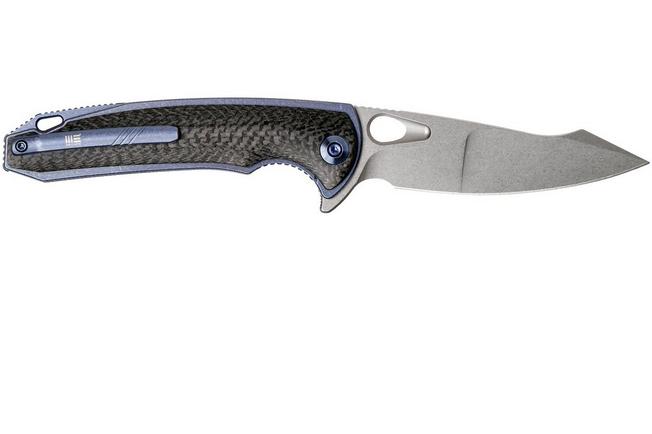 Bild für WE Knife Yucha 810A Taschenmesser, blue Ti with carbonfiber inlays