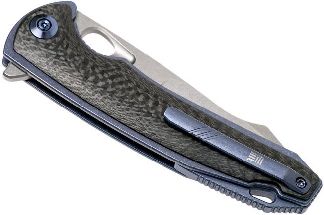 Bild für WE Knife Yucha 810A Taschenmesser, blue Ti with carbonfiber inlays