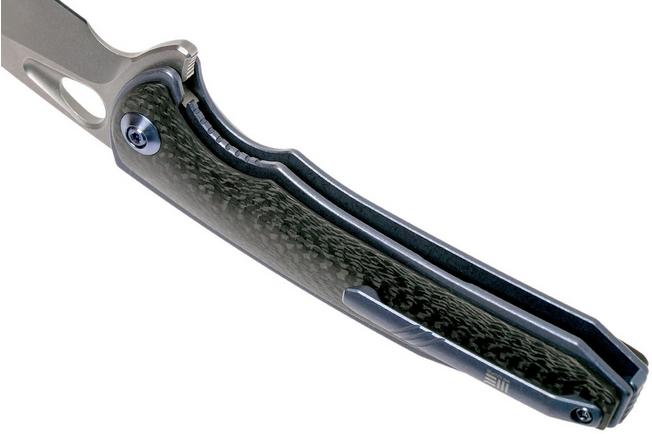 Bild für WE Knife Yucha 810A Taschenmesser, blue Ti with carbonfiber inlays