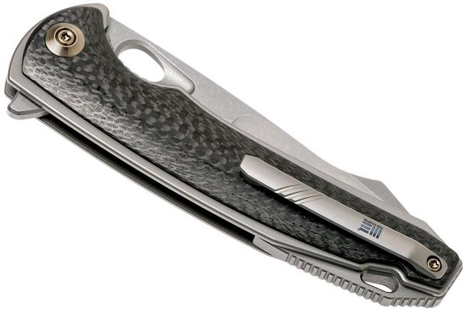Bild für WE Knife Yucha 810E Taschenmesser, grey Ti with carbonfiber inlays
