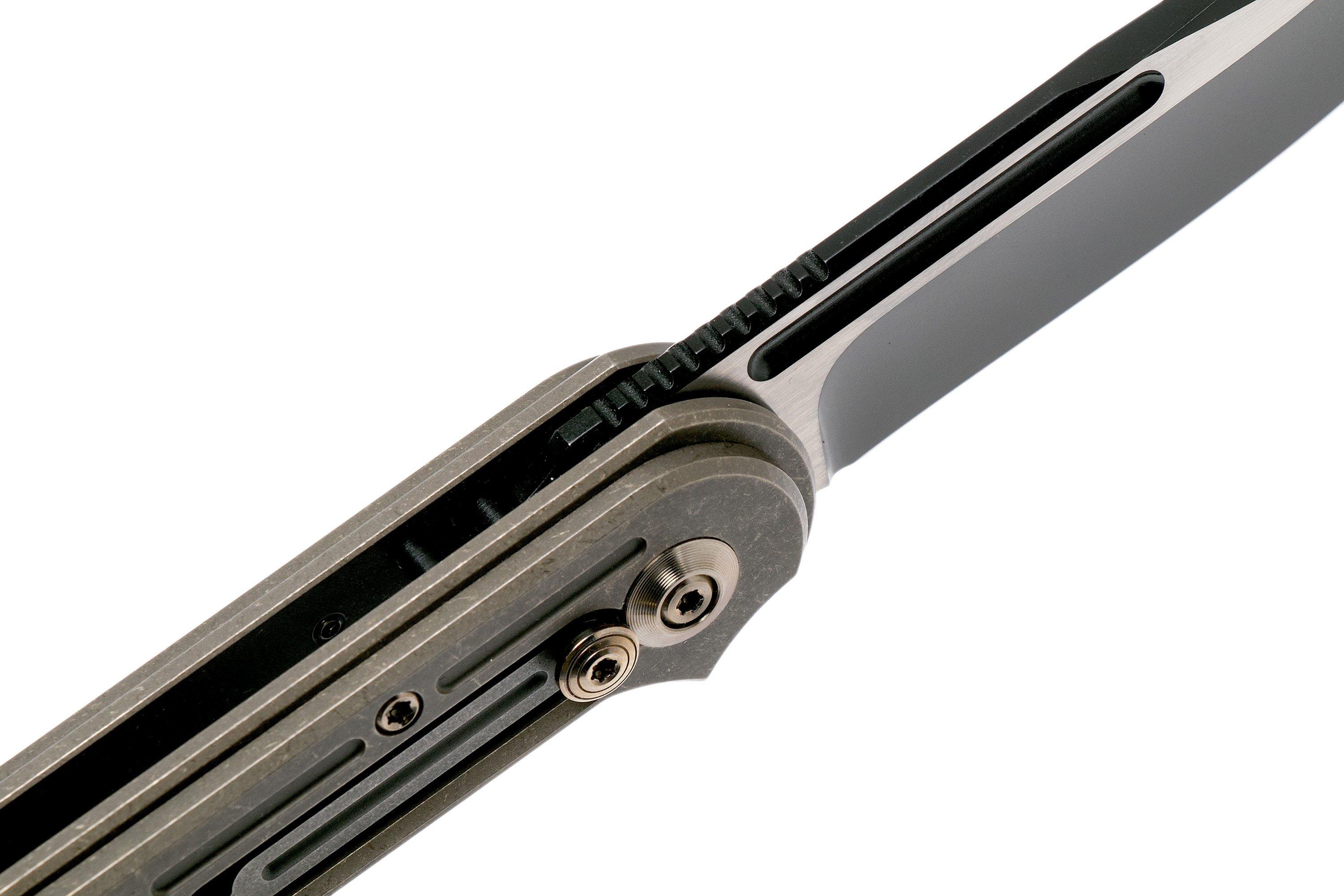 WE Knife Double Helix 815A pocket knife, Bronze Handle, Black Blade