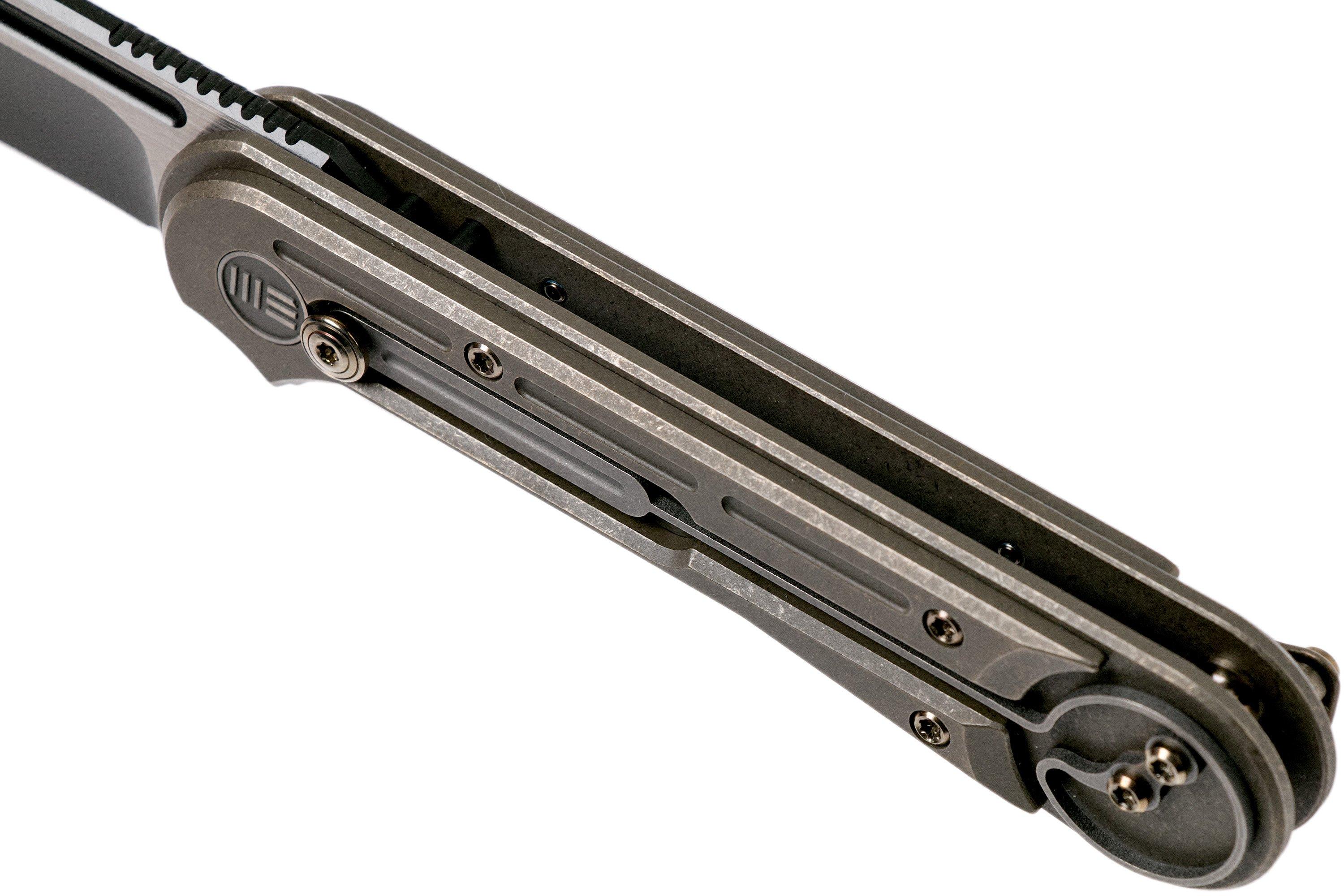 WE Knife Double Helix 815A pocket knife, Bronze Handle, Black Blade