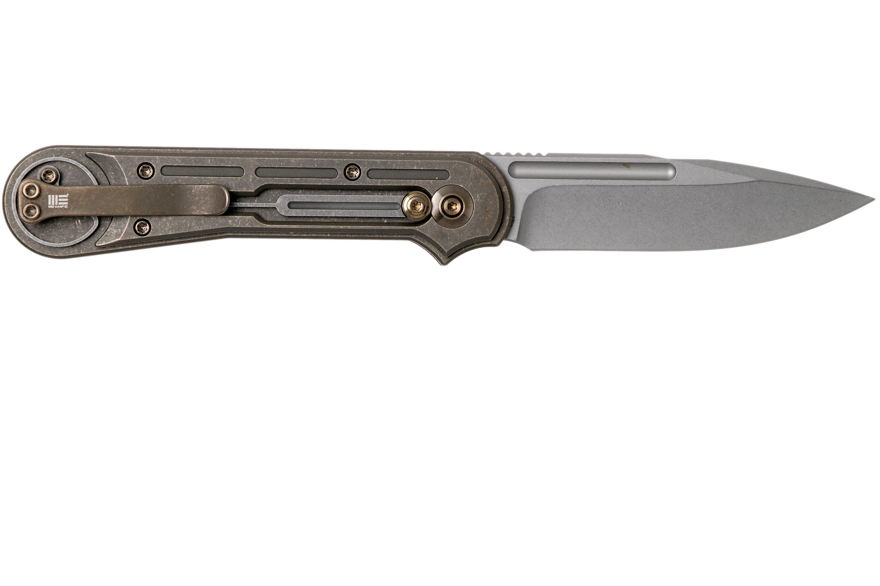 WE Knife Double Helix 815B Taschenmesser, Bronze Handle, Stonewashed