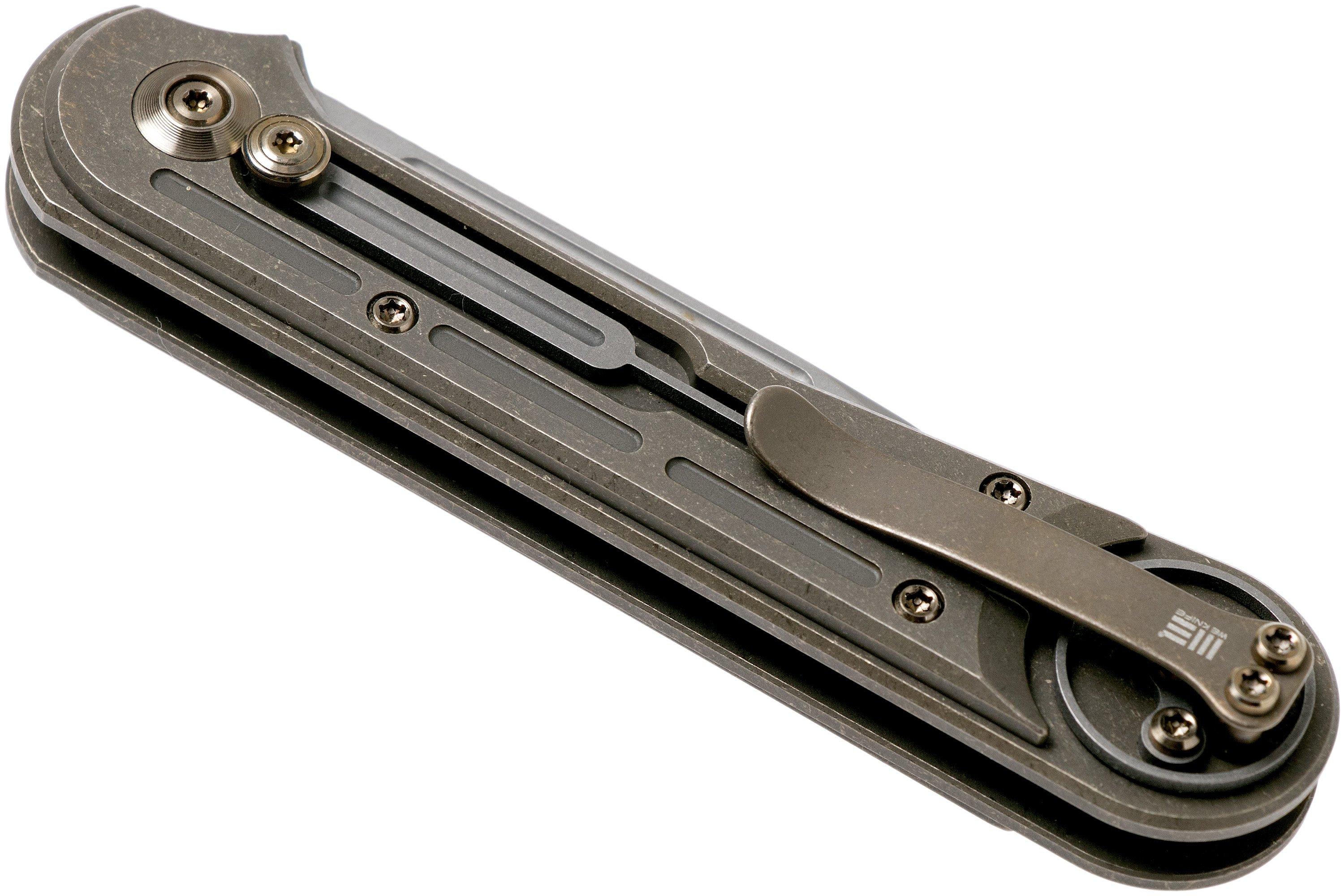 WE Knife Double Helix 815B pocket knife, Bronze Handle, Stonewashed