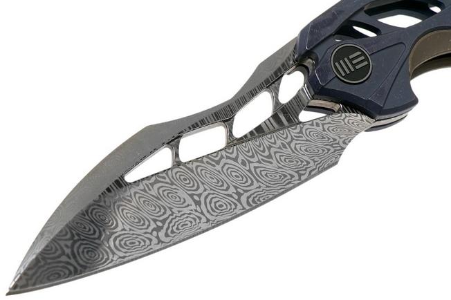 Imagen para WE Knife Arrakis 906DS-1 Damasteel, Titanium navaja, Elijah Isham design