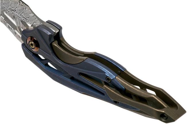 Imagen para WE Knife Arrakis 906DS-1 Damasteel, Titanium navaja, Elijah Isham design