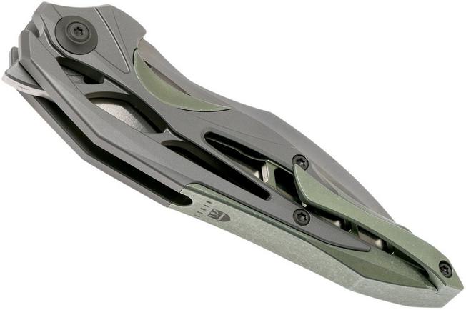 Bild für WE Knife Arrakis 906D Taschenmesser, grey green satin, Elijah Isham Design