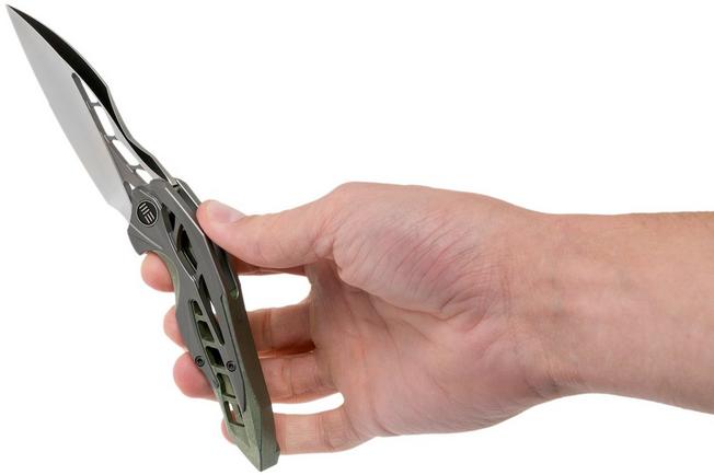 Bild für WE Knife Arrakis 906D Taschenmesser, grey green satin, Elijah Isham Design
