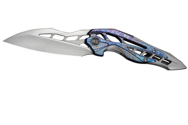 Afbeelding voor WE Knife Arrakis 906K Hand Rubbed Satin Vanax, Integral Gray Titanium, Flamed Titanium Inlay, Limited Edition zakmes, Elijah Isham design