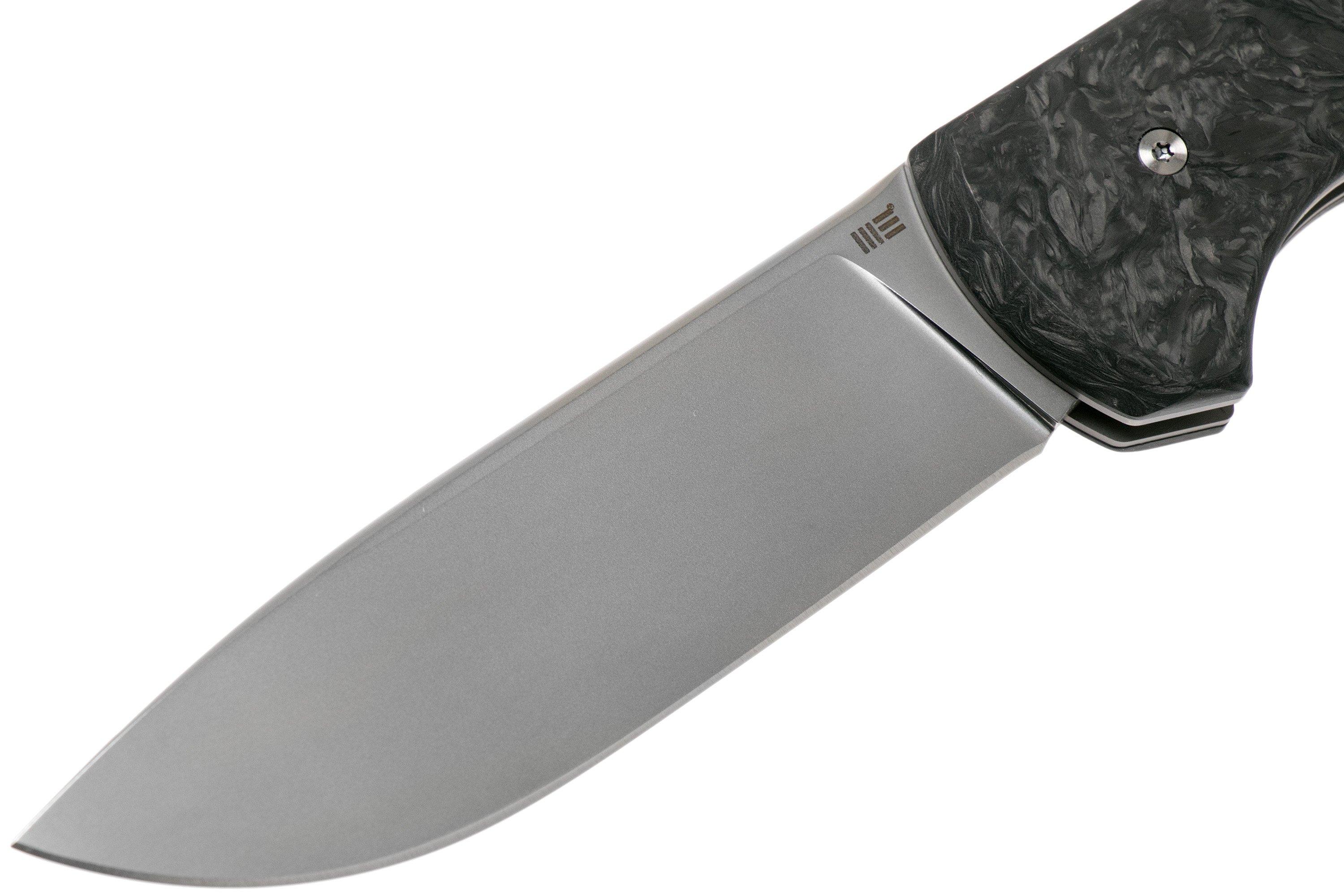 WE Knife MRF 925A Marble Carbon fibre, Polished Beadblast slipjoint