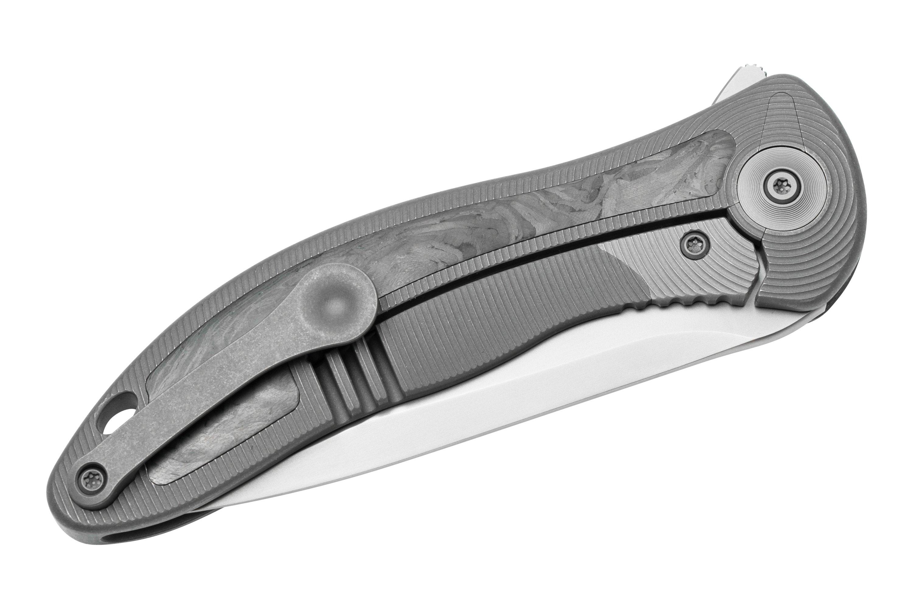 WE Knife Synergy2v2 WE18046CF1, Gray Titanium & Carbon fibre pocket