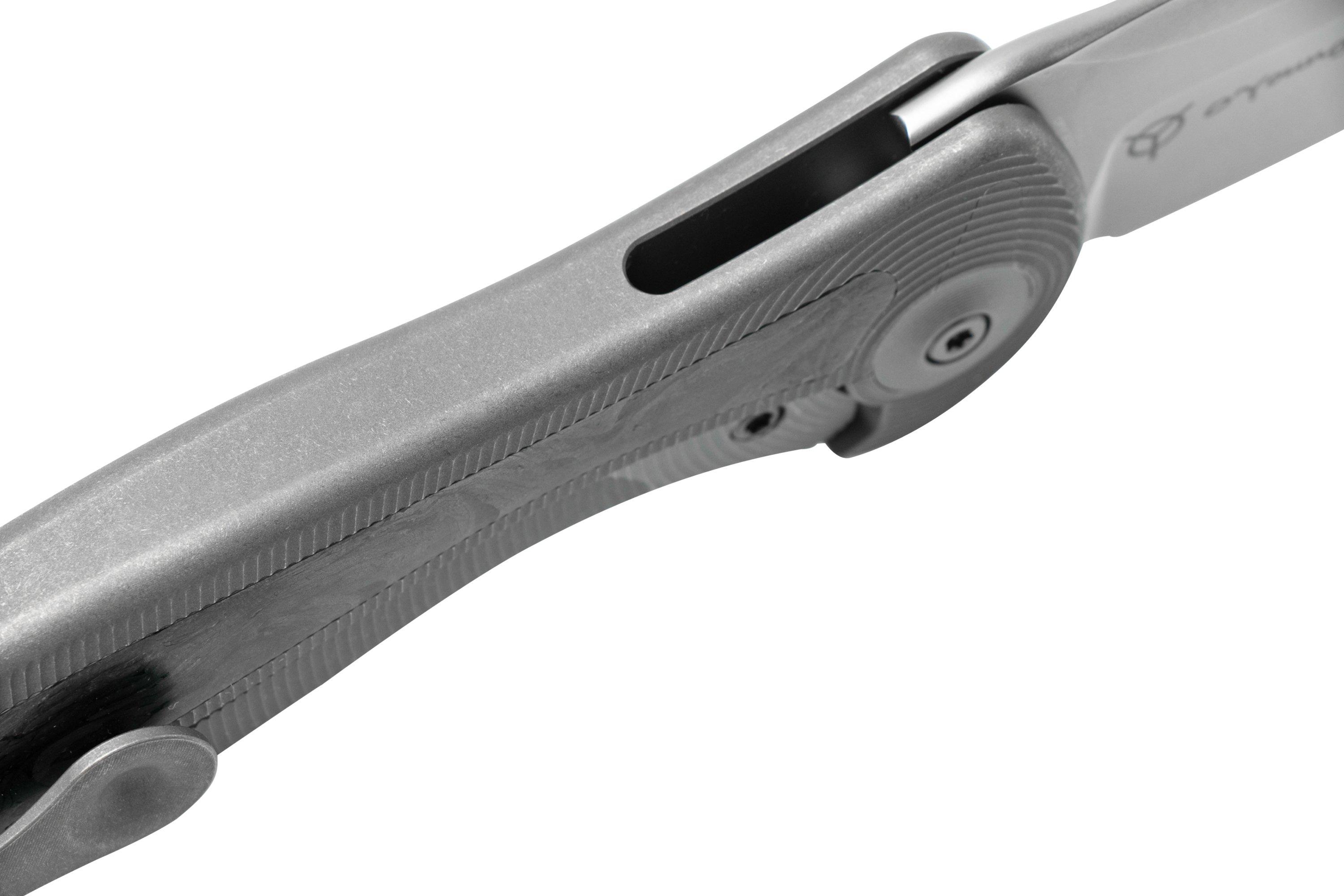 WE Knife Synergy2v2 WE18046CF1, Gray Titanium & Carbon fibre pocket