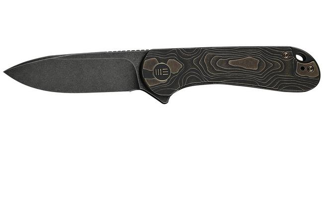Bild für WE Knife Elementum WE18062XA-3, Black Stonewashed CPM MagnaCut, Black/Bronze Titanium, Taschenmesser