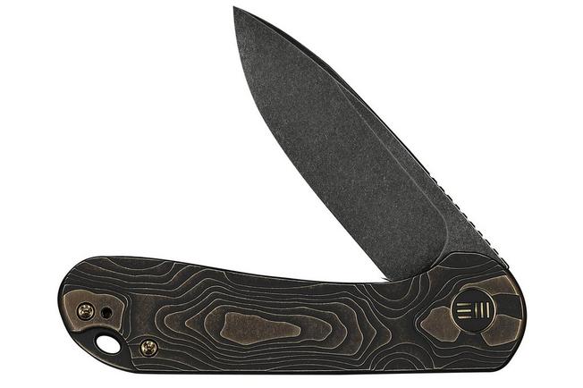 Bild für WE Knife Elementum WE18062XA-3, Black Stonewashed CPM MagnaCut, Black/Bronze Titanium, Taschenmesser