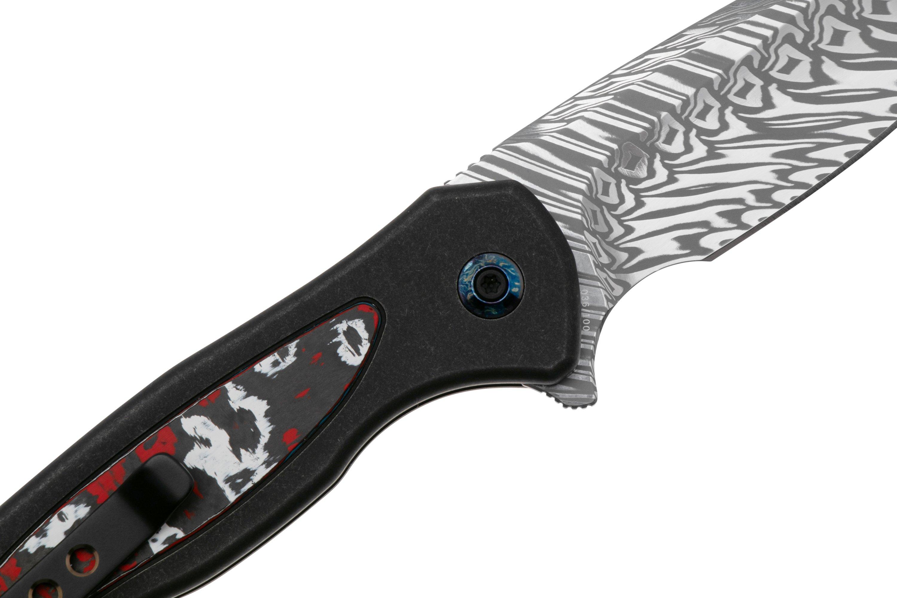 WE Knife Kitefin WE19002N-DS1, Fafnir Damasteel, Black Titanium, Nebula Fat  Carbon Fiber, Limited Edition, pocket knife