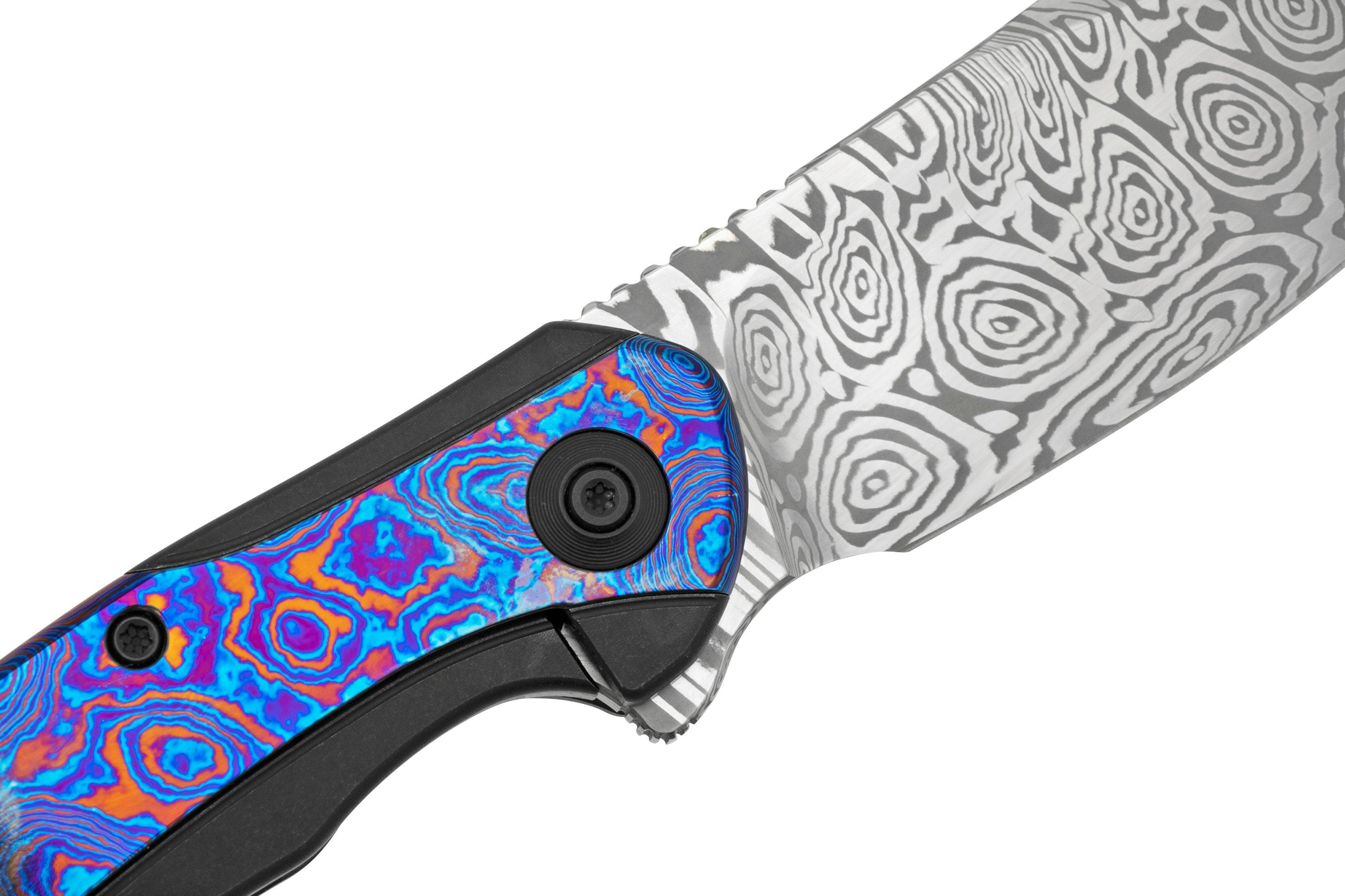 WE Knife Snick WE19022F-DS1 Damasteel, Timascus Taschenmesser 