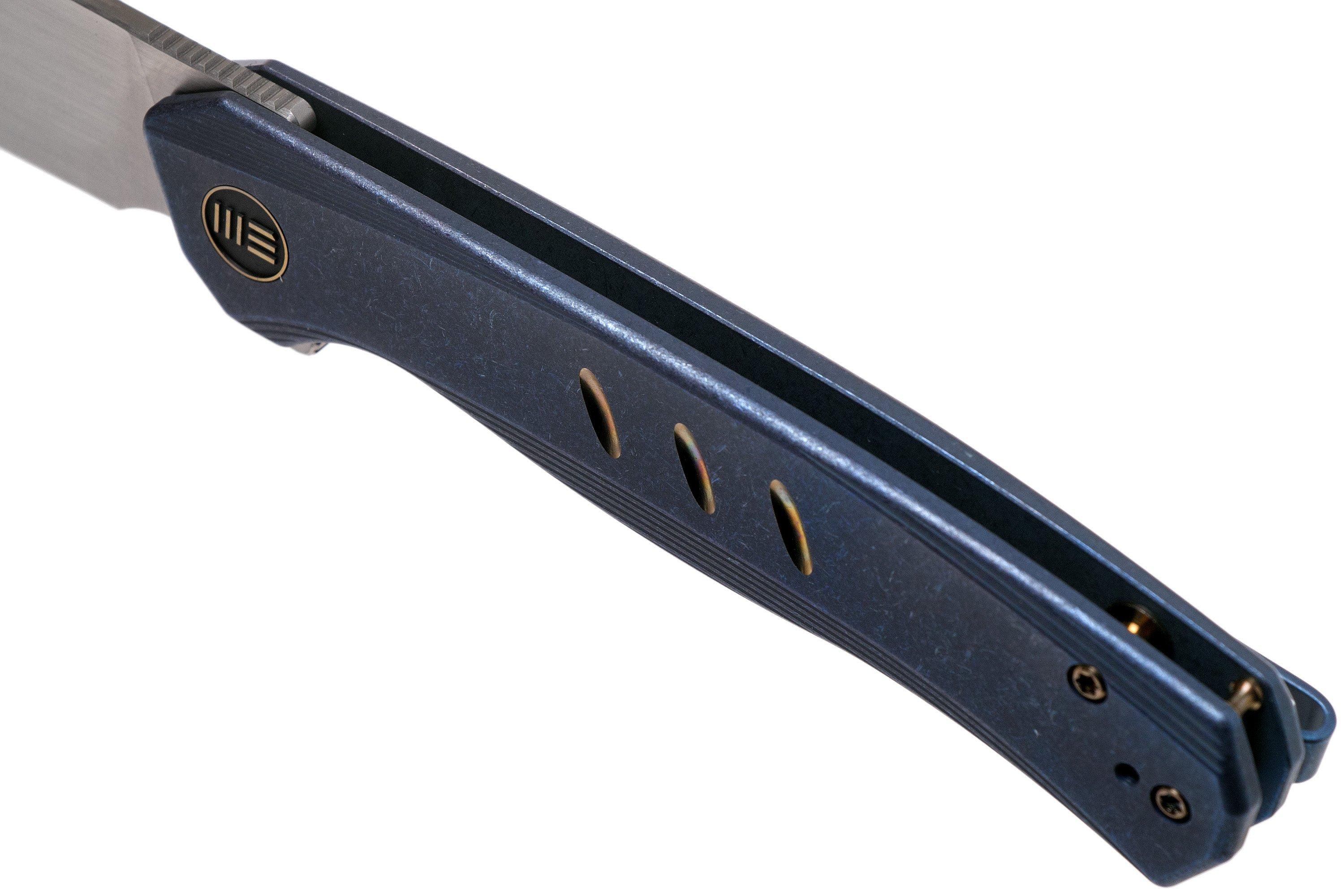 WE Knife Seer WE20015-2 Hand Rubbed, Blue Titanium Limited Edition ...