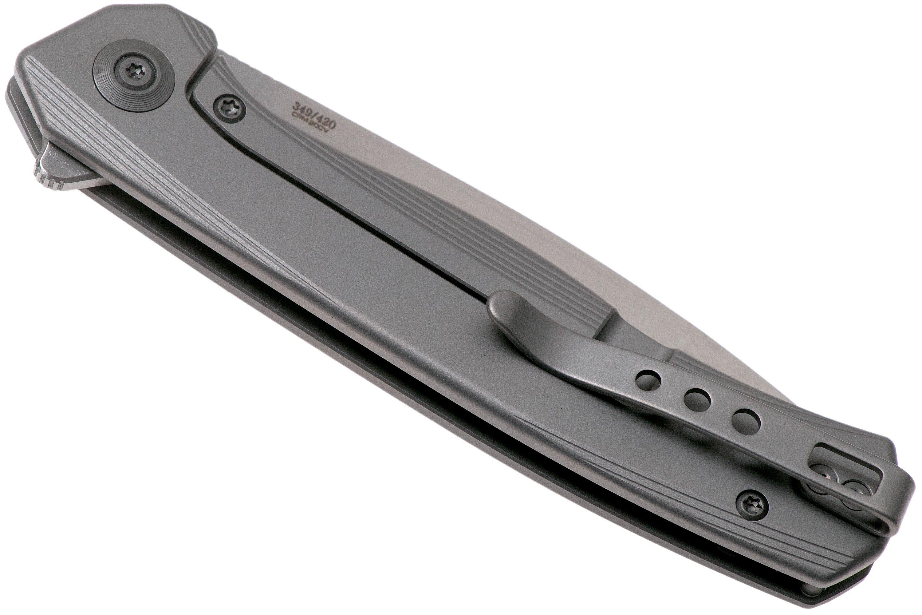 WE Knife Seer WE20015-3 Hand Rubbed, Gray Titanium Limited Edition ...