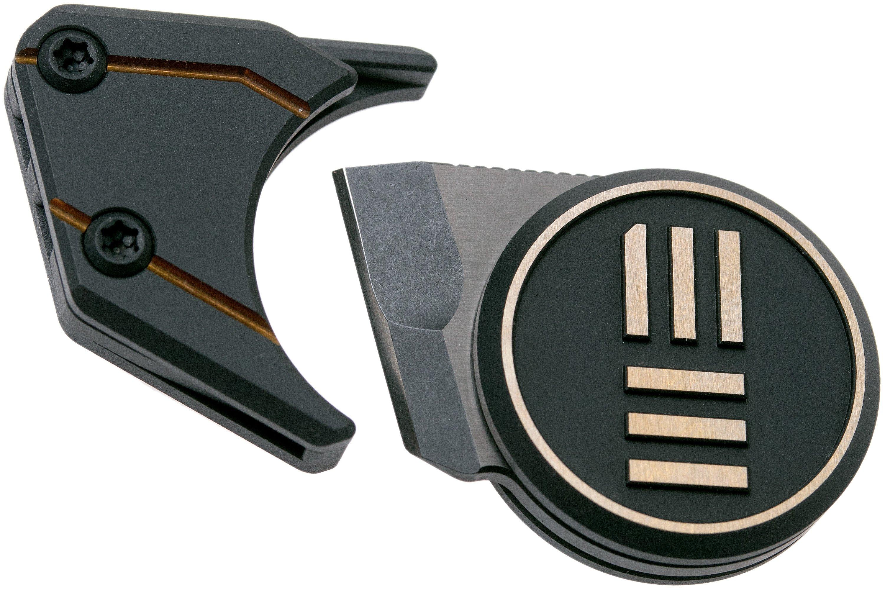 WE Knife Quark WE200211 Gold neck knife, Ostap Hel design