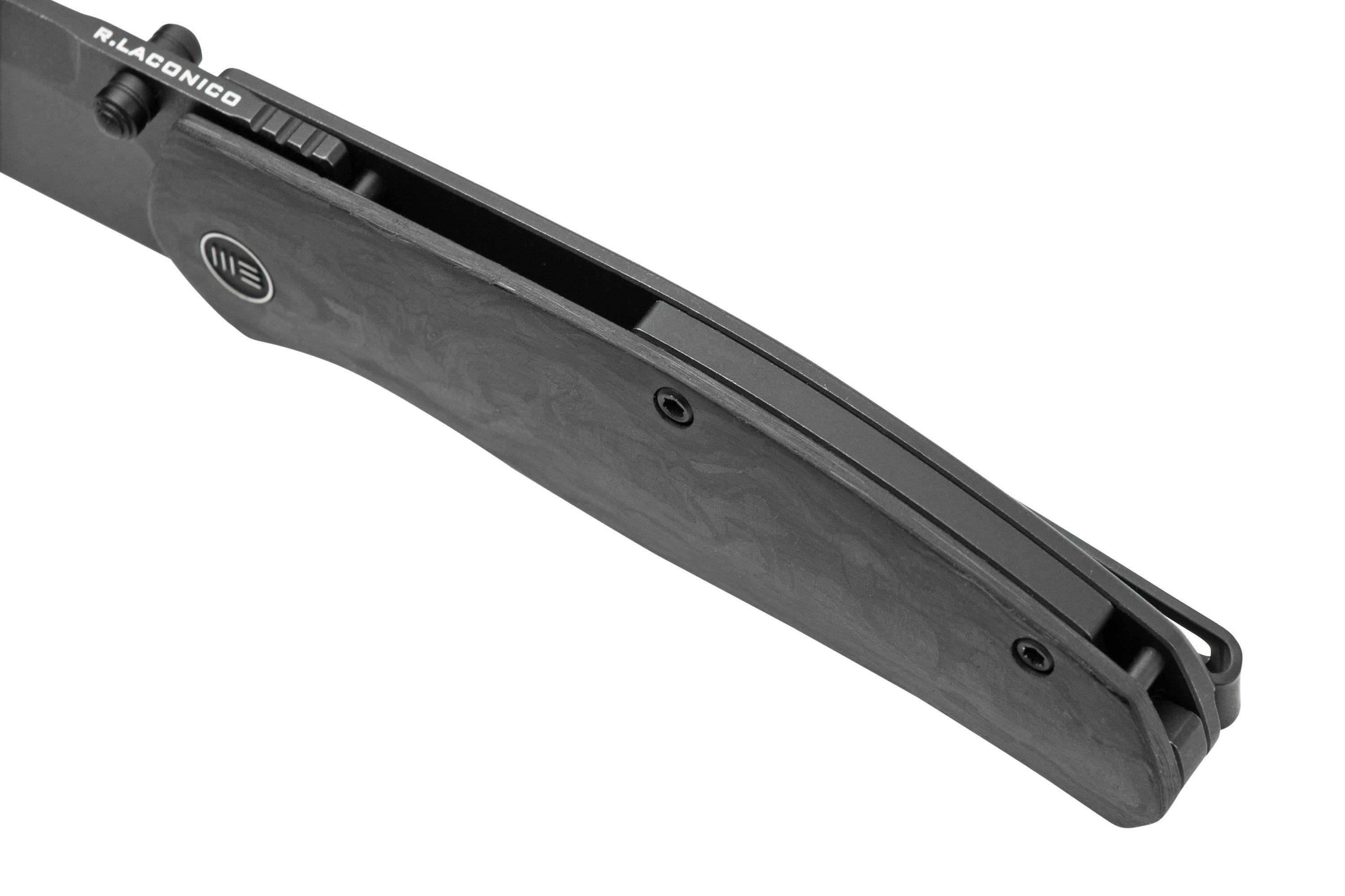 WE Knife Esprit 20025AC Blackwashed, Marble Carbon fibre pocket knife