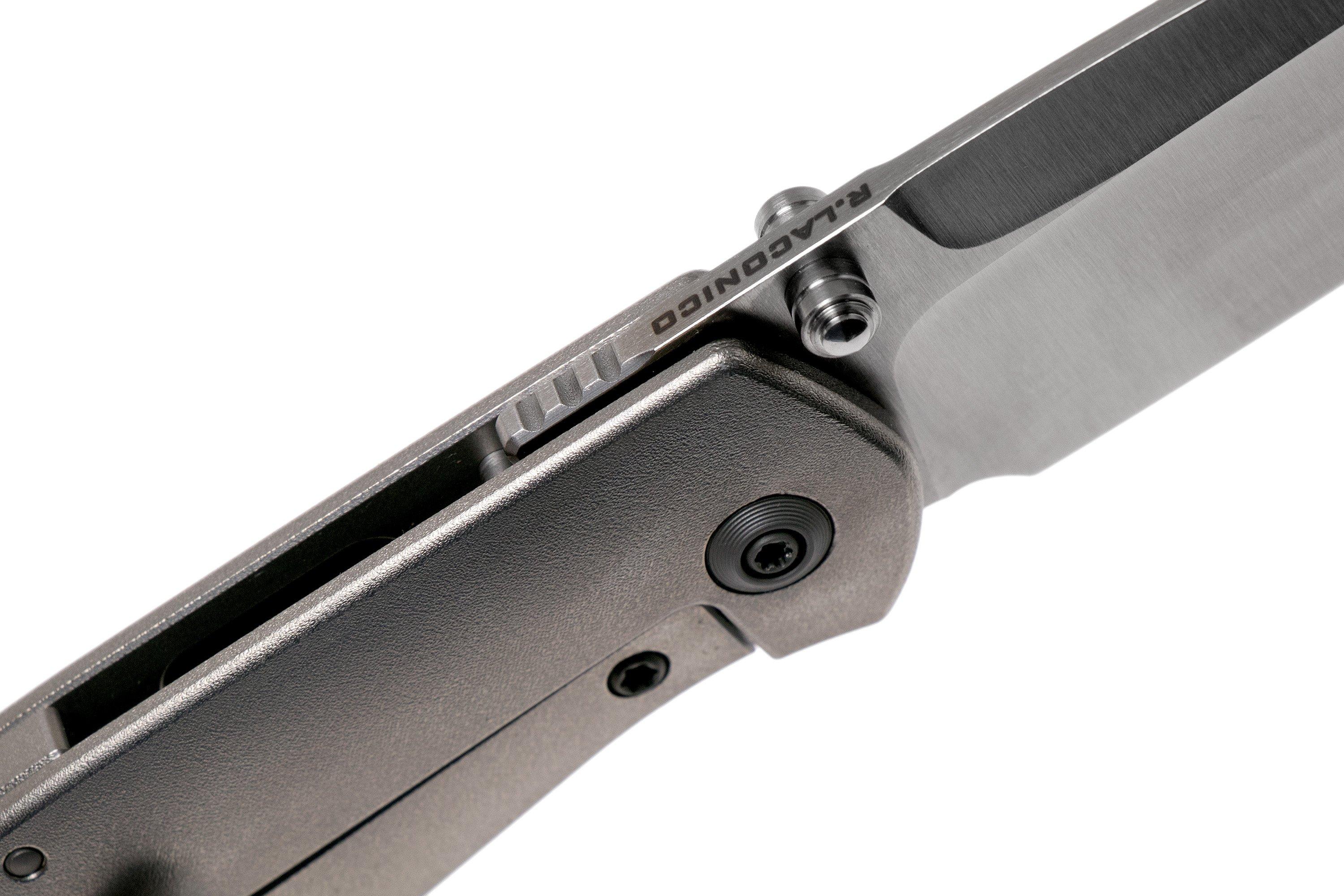 WE Knife Esprit 20025BA Satin, Orange Peel Titanium pocket knife, Ray