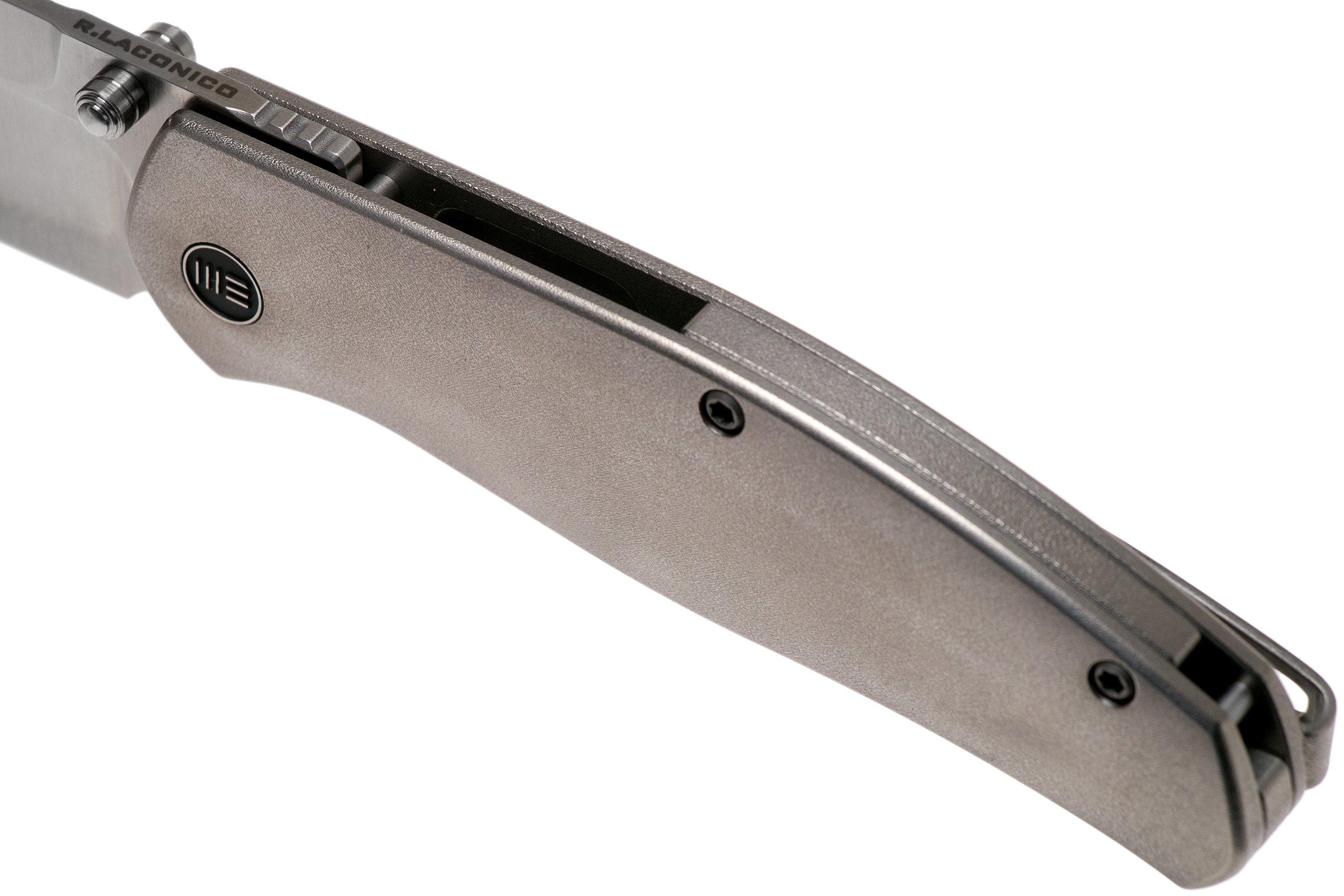 WE Knife Esprit 20025BA Satin, Orange Peel Titanium zakmes, Ray