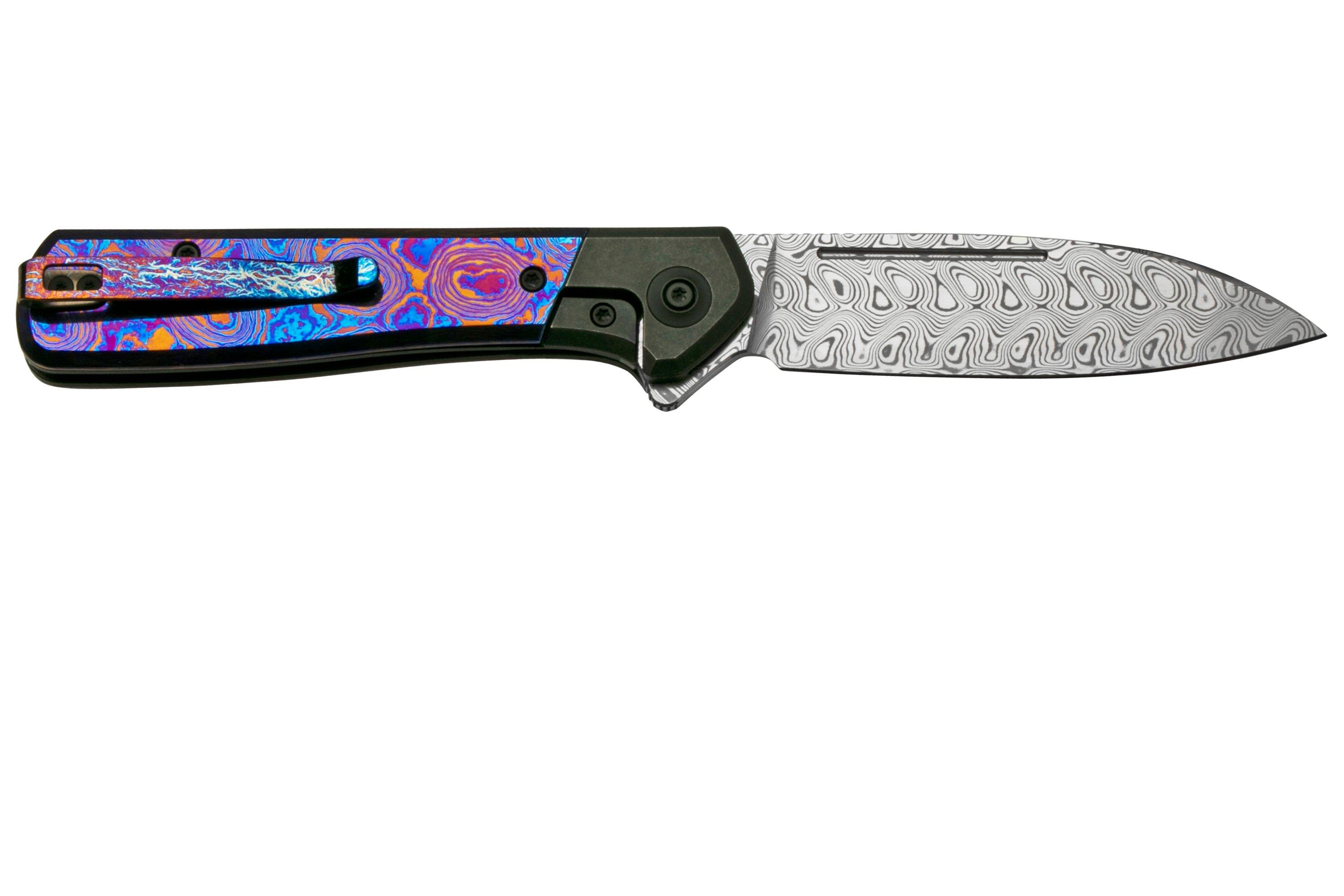 WE Knife Soothsayer WE20050-DS1 Purple Titanium/Timascus, pocket knife ...