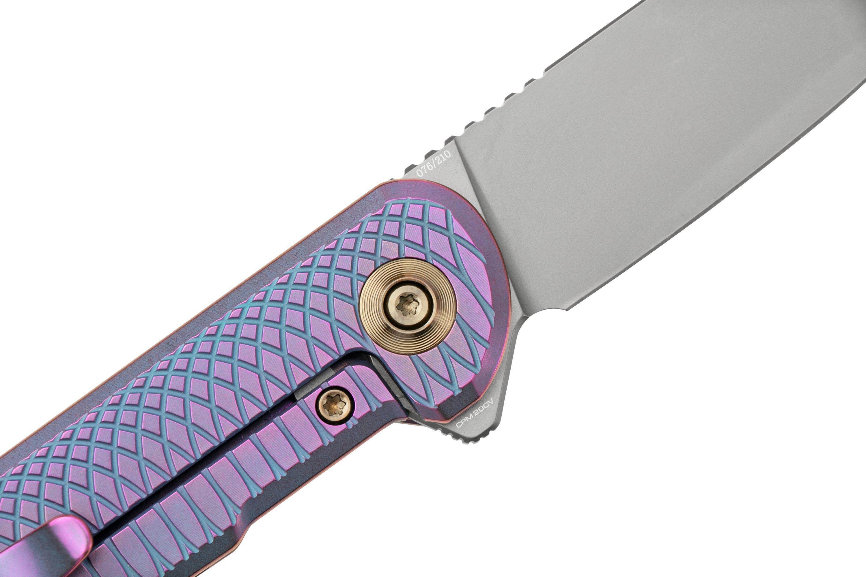 WE Knife Charith Purple Titanium, CPM 20CV Limited Edition, WE200562