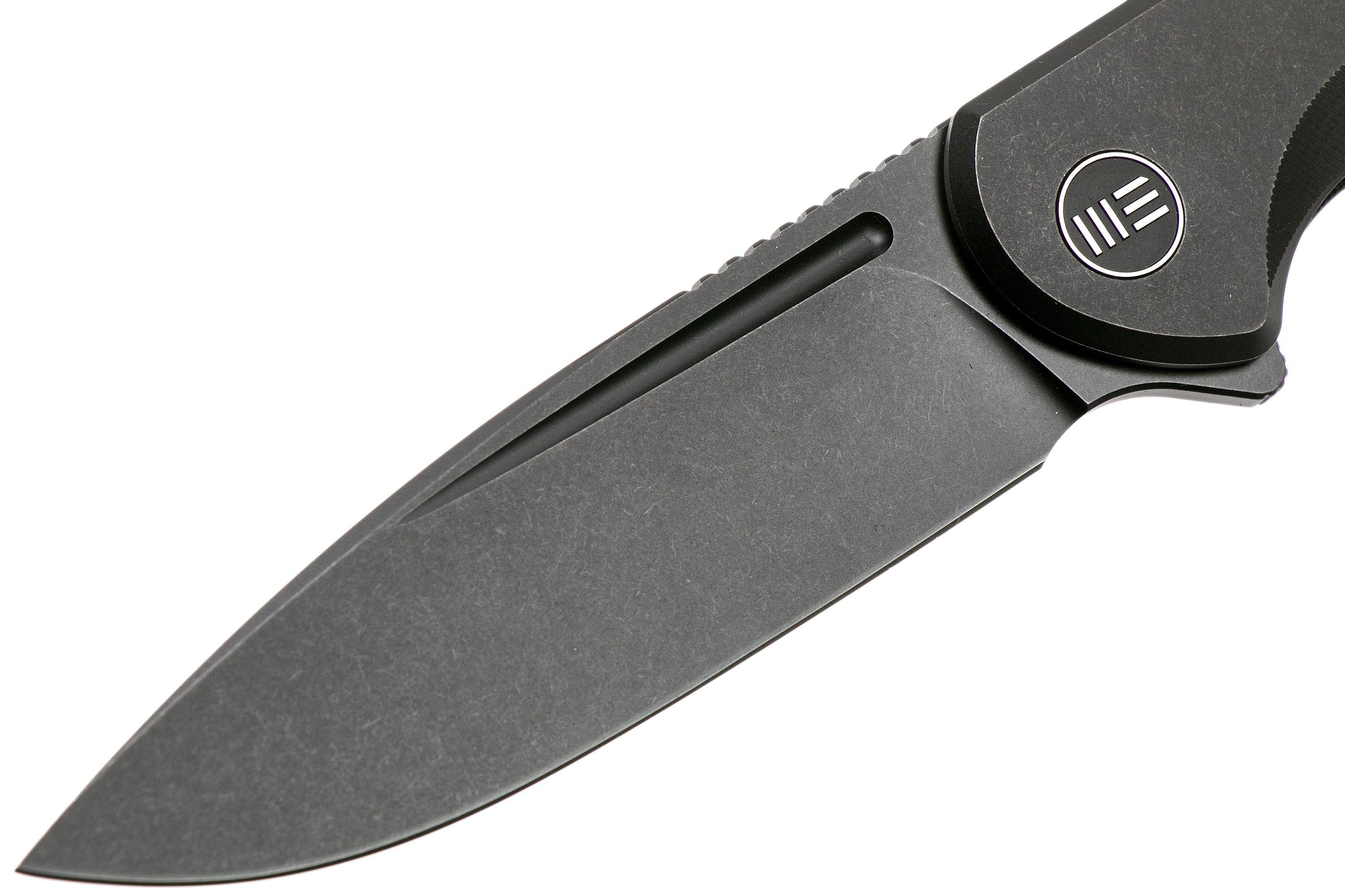 WE Knife Beacon WE20061B3 Blackwashed, Black Titanium zakmes