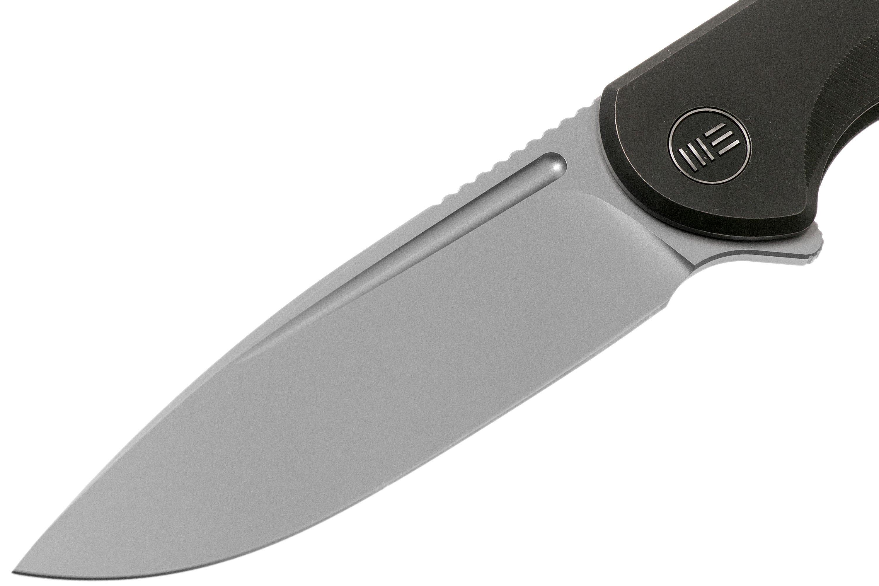 WE Knife Beacon WE20061B4 Bead Blasted, Black Titanium zakmes