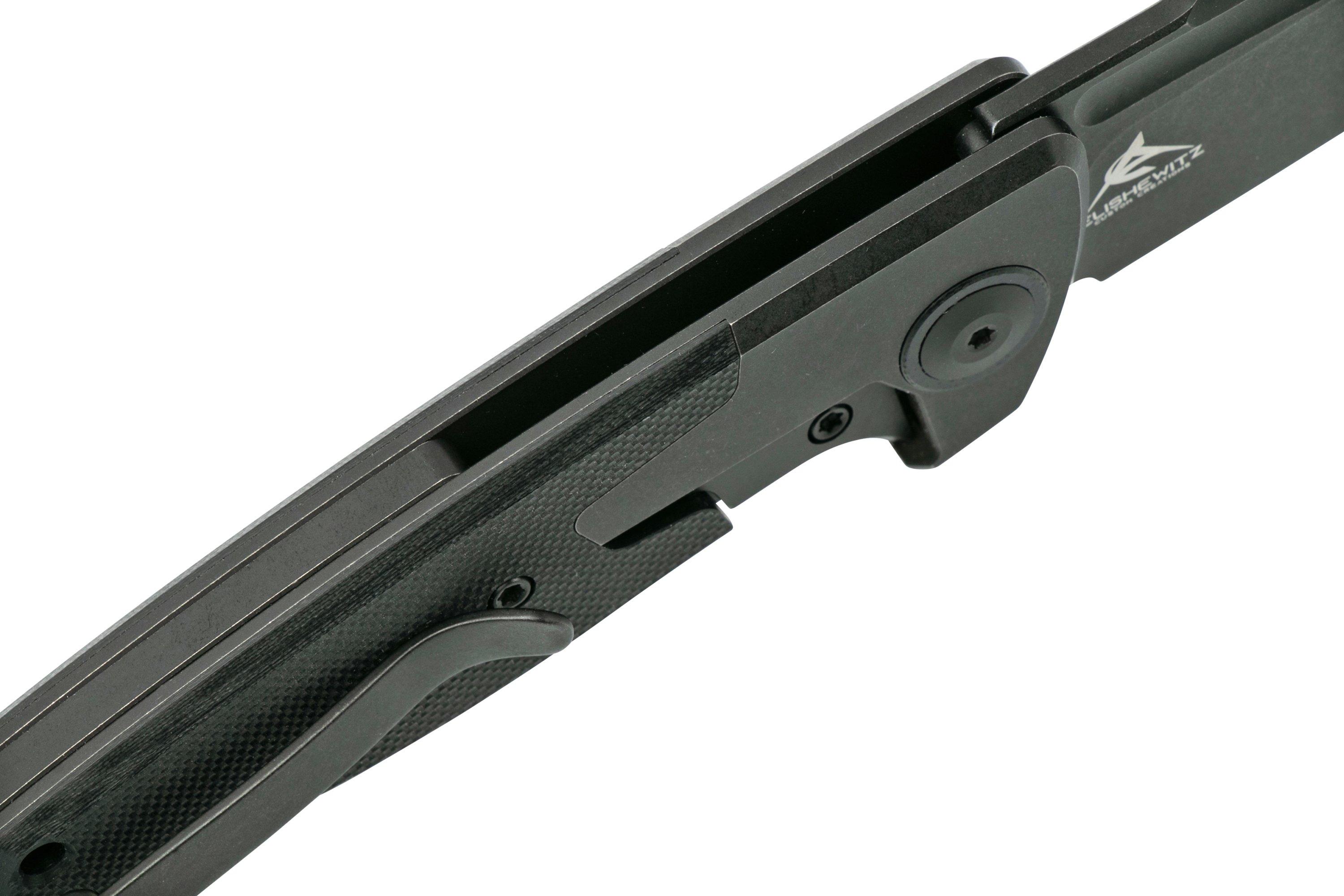 WE Knife Press Check WE20078B1 Matte Black Titanium pocket knife