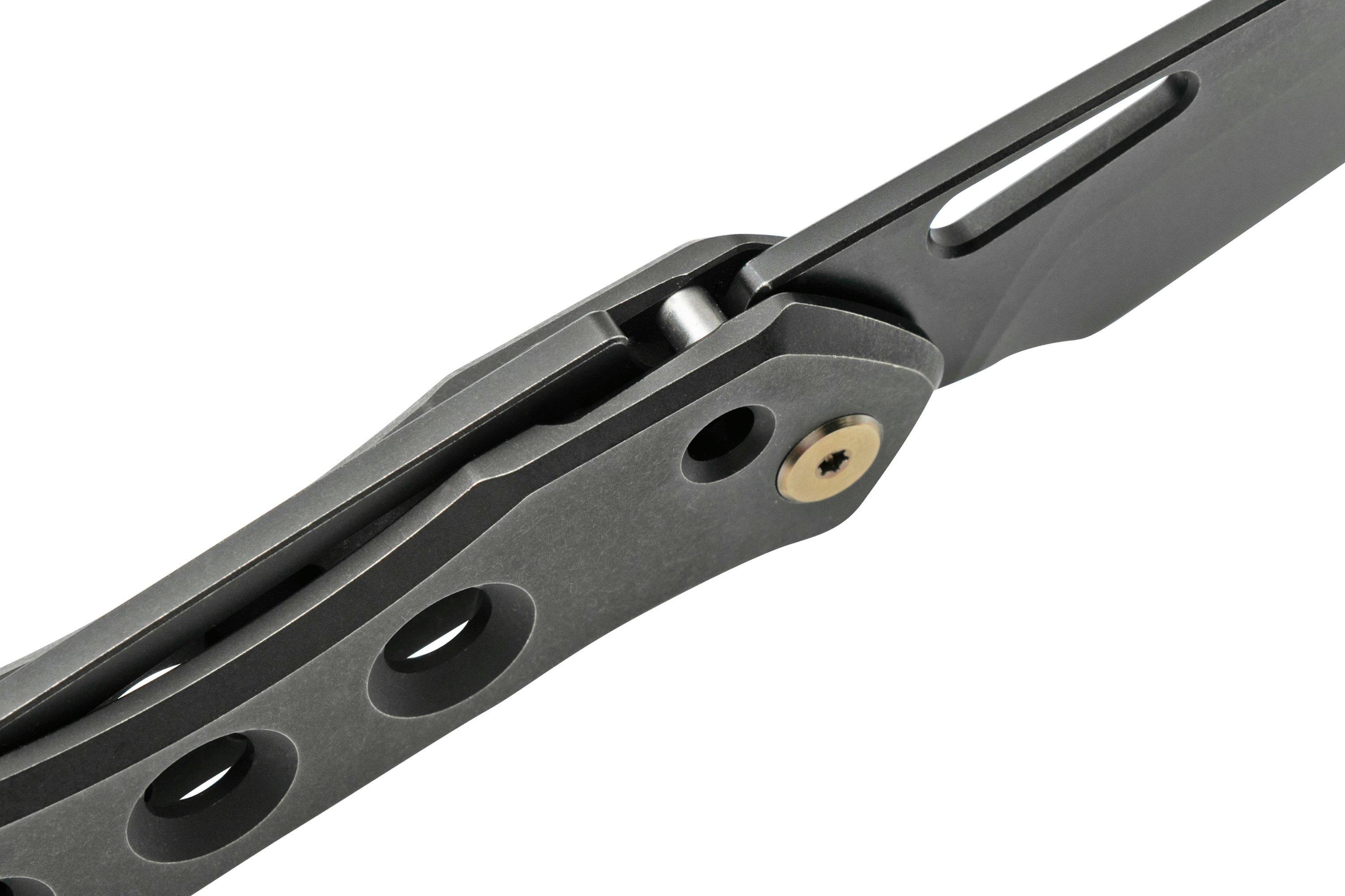 WE Knife Vision R 21031-2 Black Titanium, Black Stonewashed pocket ...