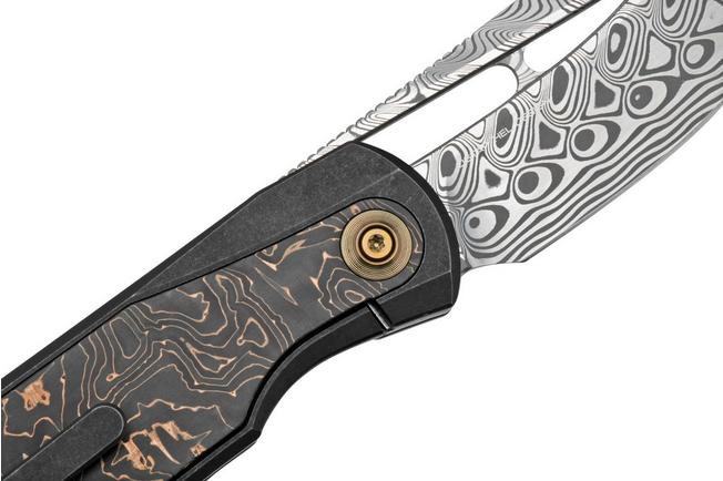 Immagine per WE Knife Baloo WE21033-DS1 Damasteel, Black Titanium/Grey Carbonfiber, coltello da tasca