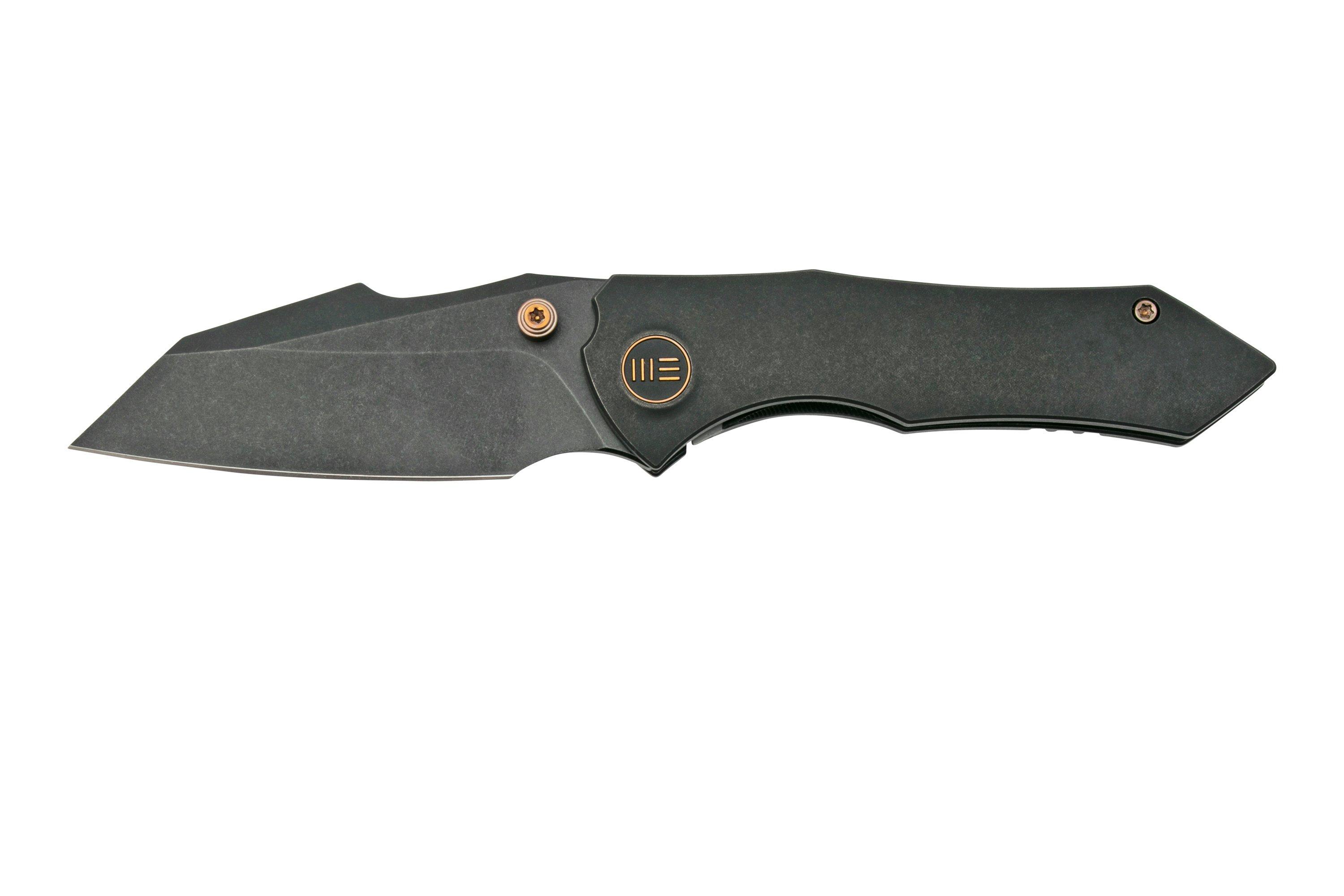 WE Knife High-Fin, WE22005-1, Black Titanium, Black CPM-20CV
