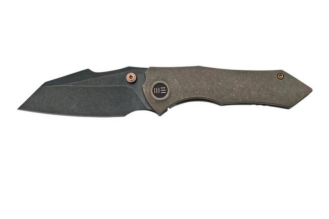 WE Knife High-Fin, WE22005-2, Bronze Titanium, Black CPM-20CV pocket knife