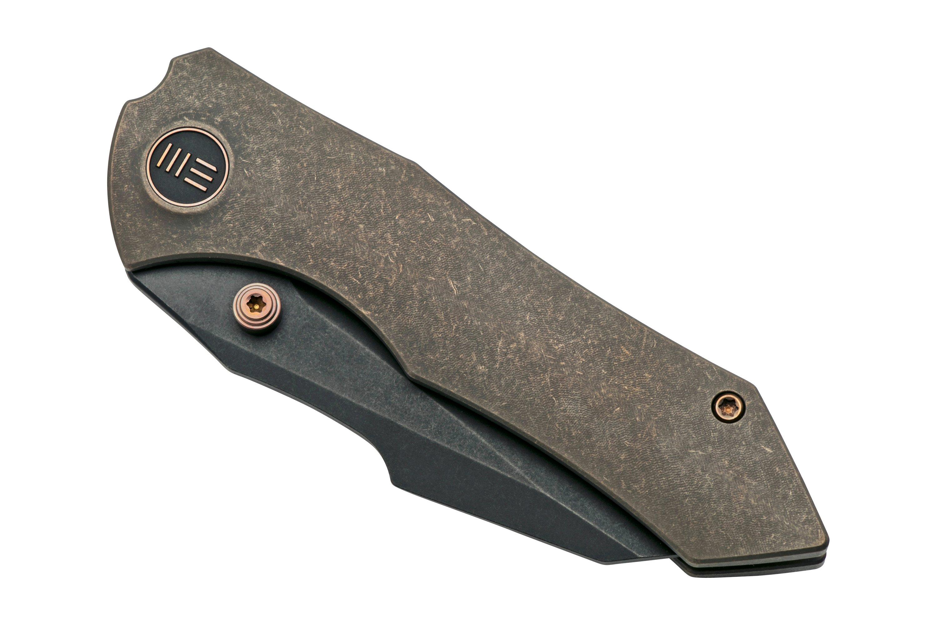 WE Knife HighFin, WE220052, Bronze Titanium, Black CPM20CV pocket