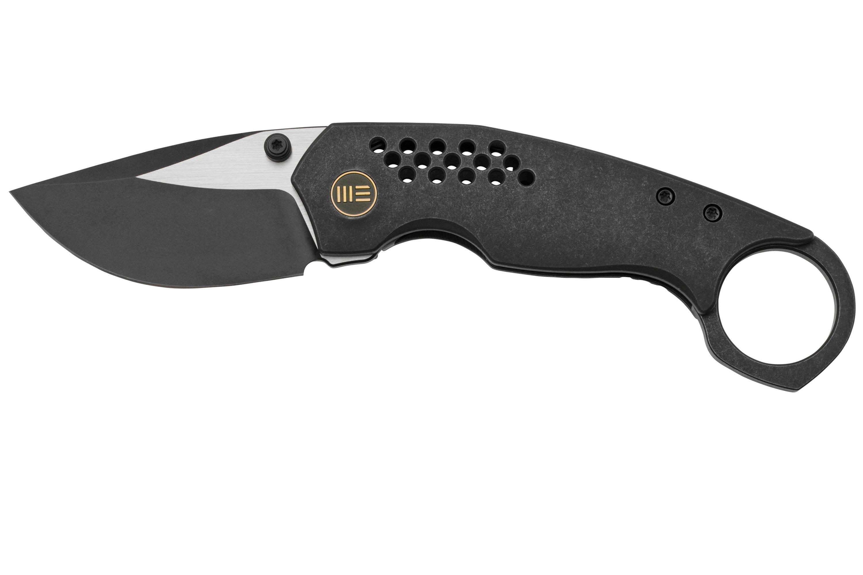 WE Knife Envisage WE220132 Black Titanium, TwoTone pocket knife, Tuff