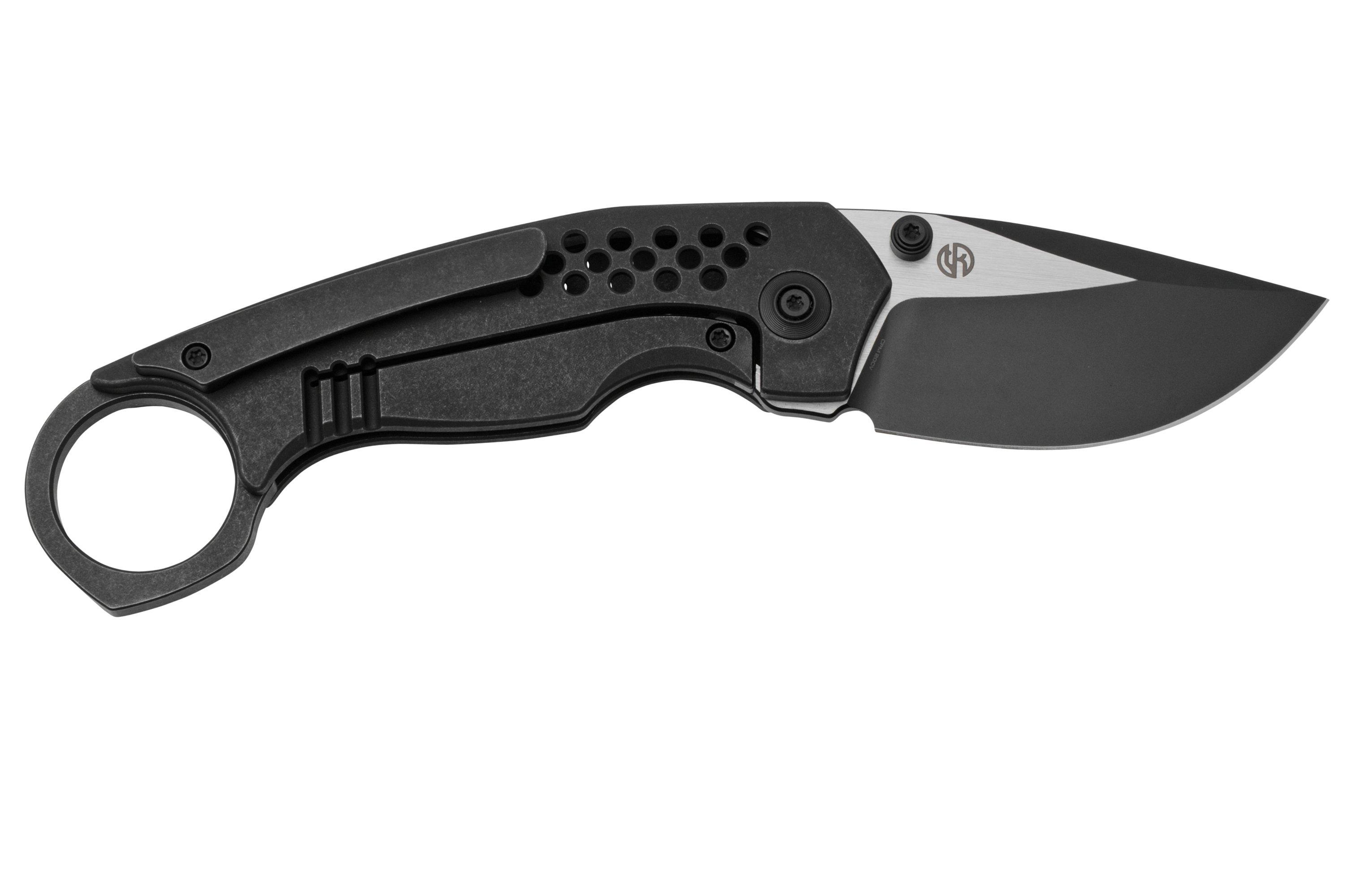 WE Knife Envisage WE220132 Black Titanium, TwoTone pocket knife, Tuff