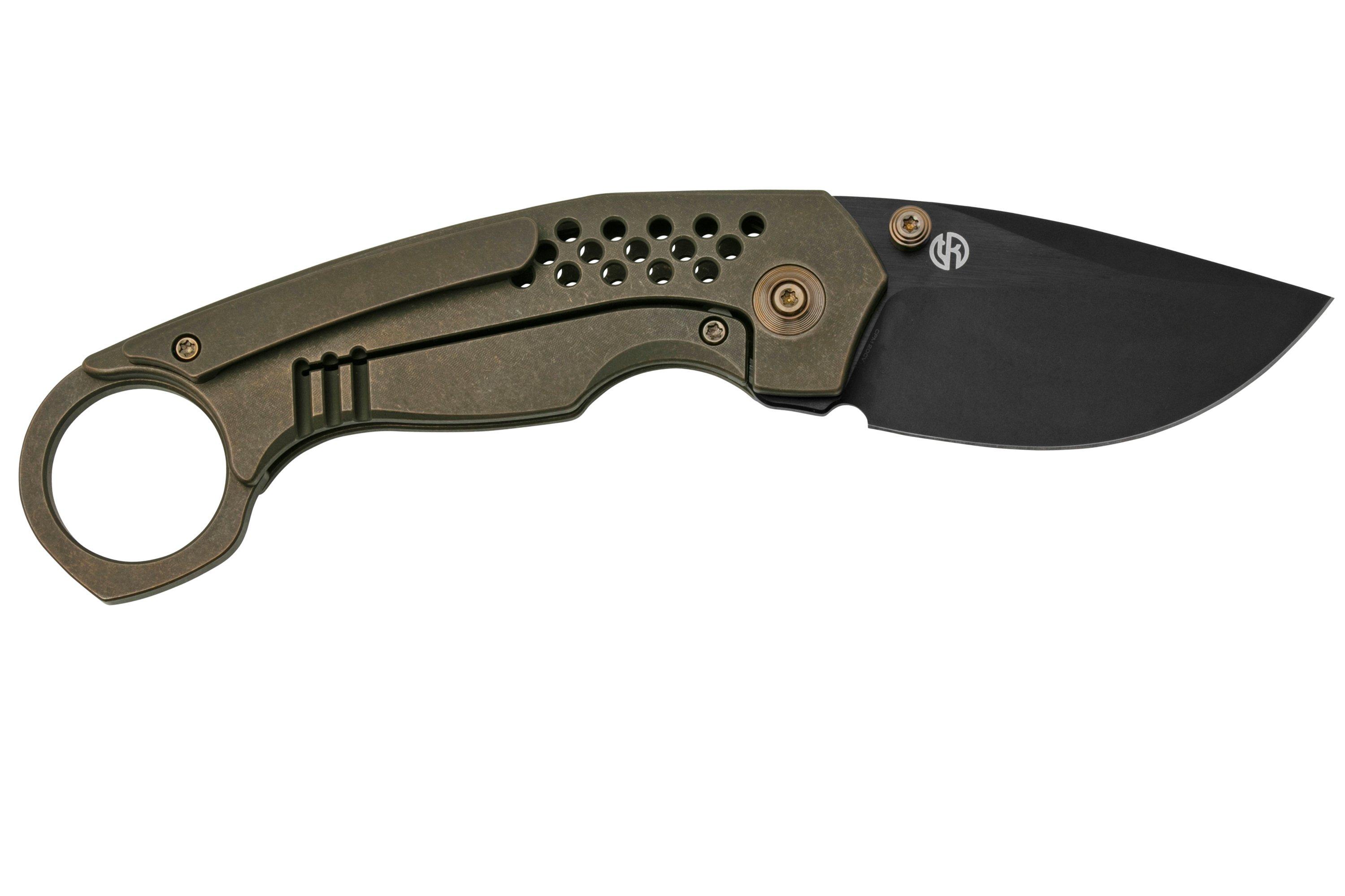 WE Knife Envisage WE22013-3 Bronze Titanium, Black Stonewashed 