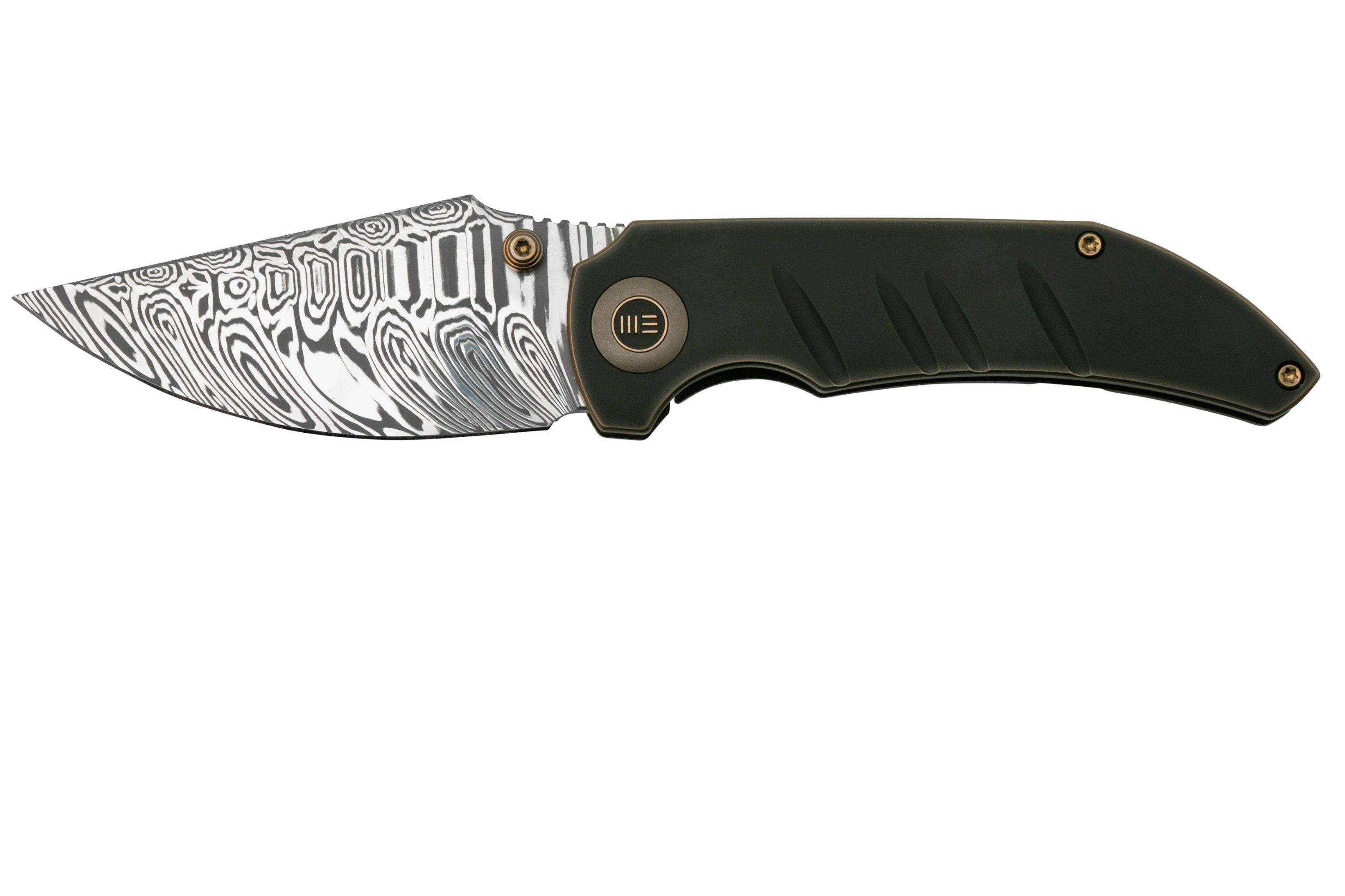 WE Knife RiffRaff Black Titanium, Heimskringla Damasteel WE22020BDS1