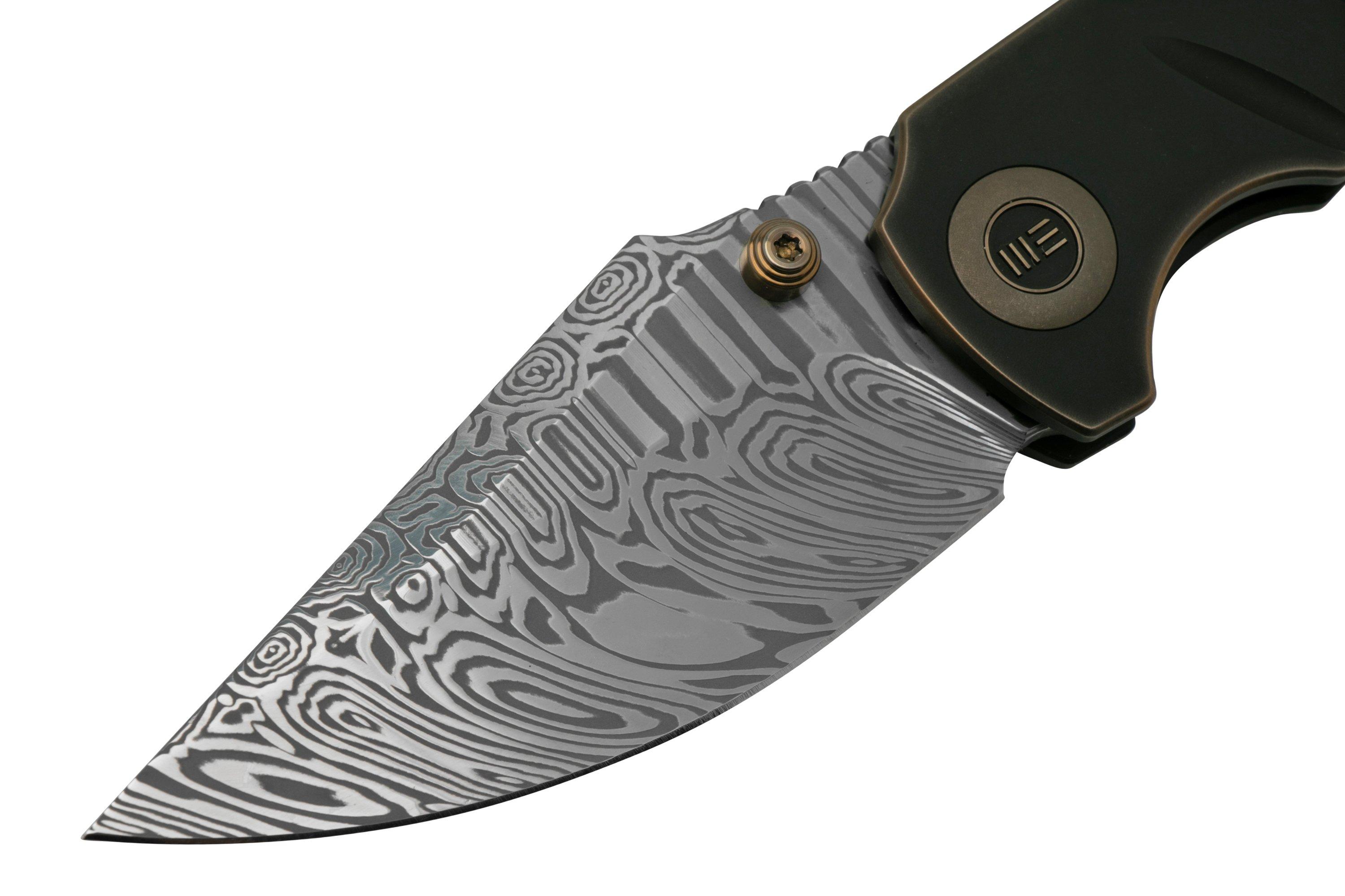 WE Knife RiffRaff Black Titanium, Heimskringla Damasteel WE22020BDS1