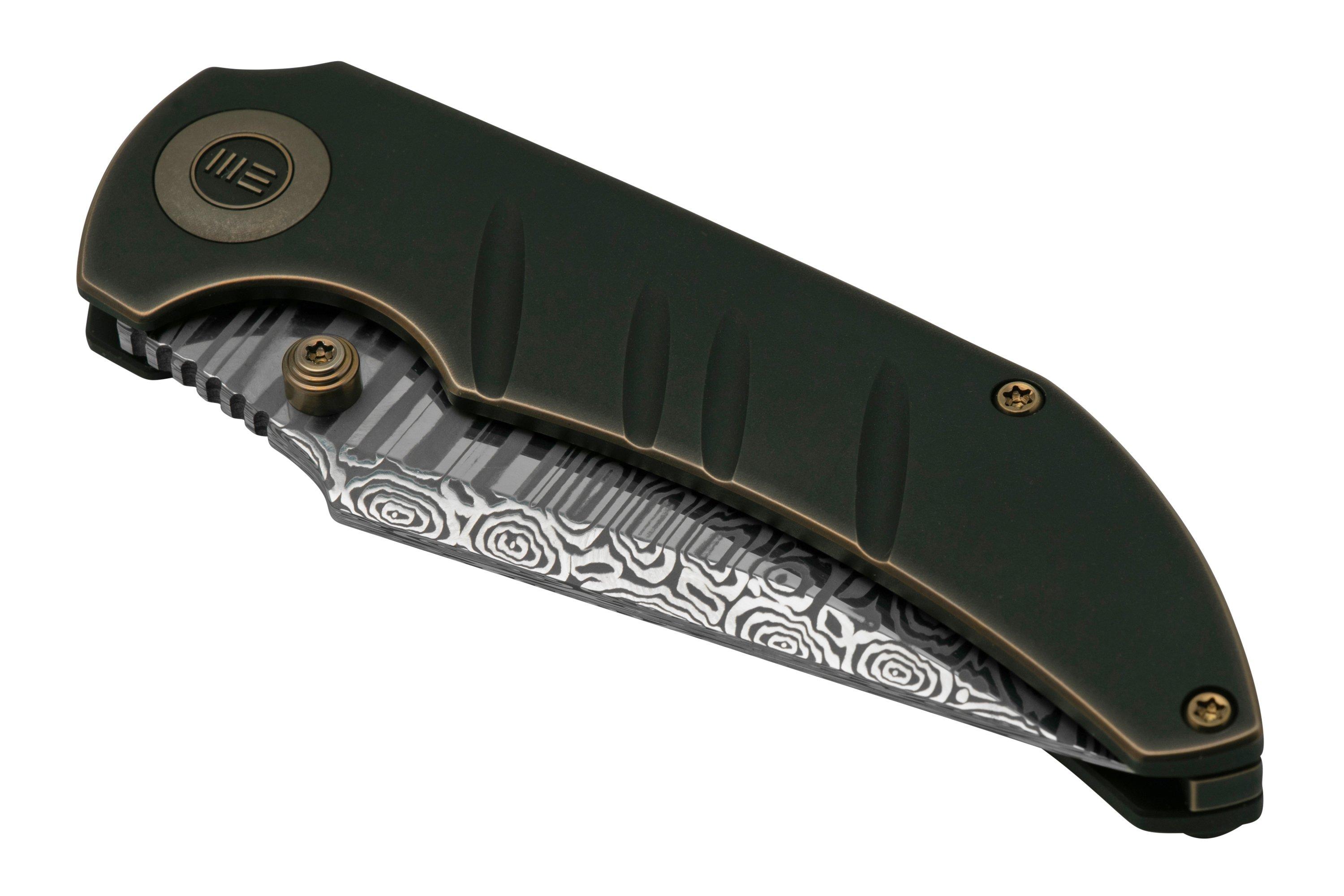 WE Knife RiffRaff Black Titanium, Heimskringla Damasteel WE22020BDS1