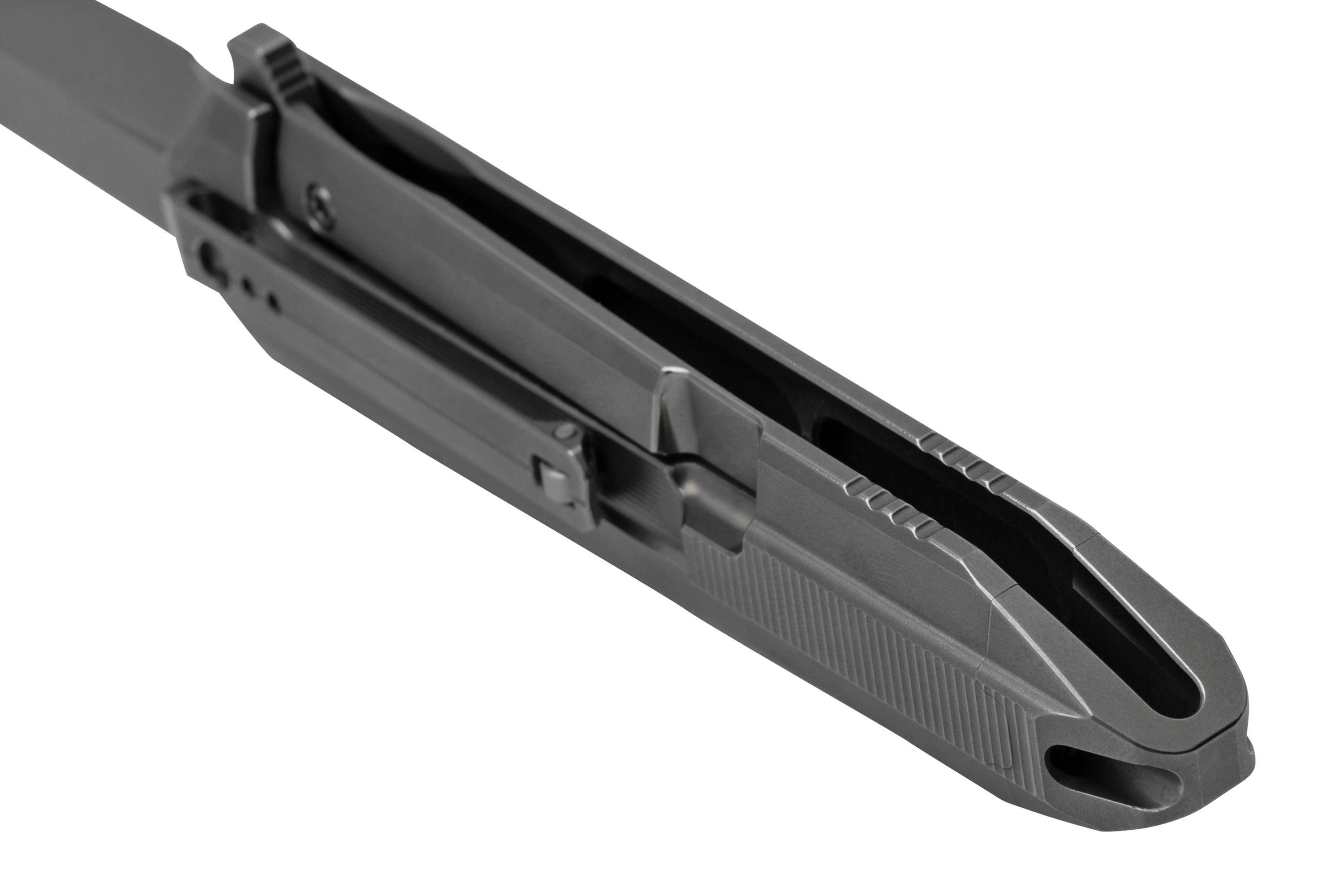 WE Knife Diatomic WE220322 Gray Bead Blasted Titanium, Gray Bead