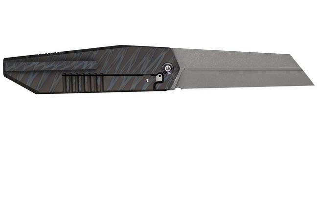 Obraz dla Nóż składany WE Knife Collinear WE22034D-3 Stonewashed Böhler M390, Tiger Stripe Pattern Flamed Titanium