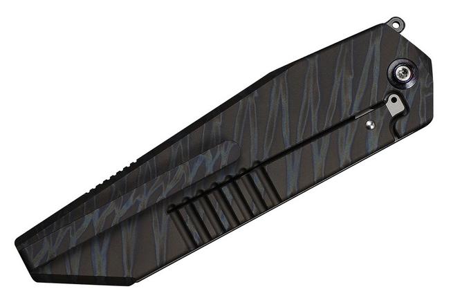 Obraz dla Nóż składany WE Knife Collinear WE22034D-3 Stonewashed Böhler M390, Tiger Stripe Pattern Flamed Titanium
