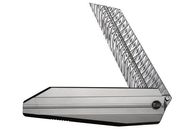 Obraz dla Nóż składany WE Knife Collinear WE22034D-DS1 Fafnir Damasteel, Polished Bead, Blasted & Satin Titanium