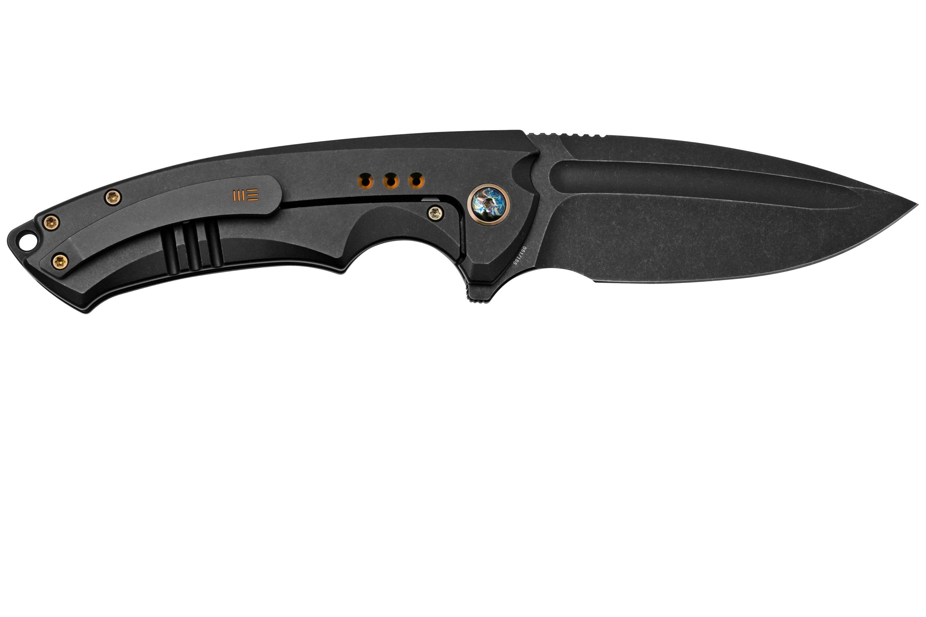 WE Knife Nexusia WE220441 Black Titanium, Black Stonewashed, pocket knife Advantageously