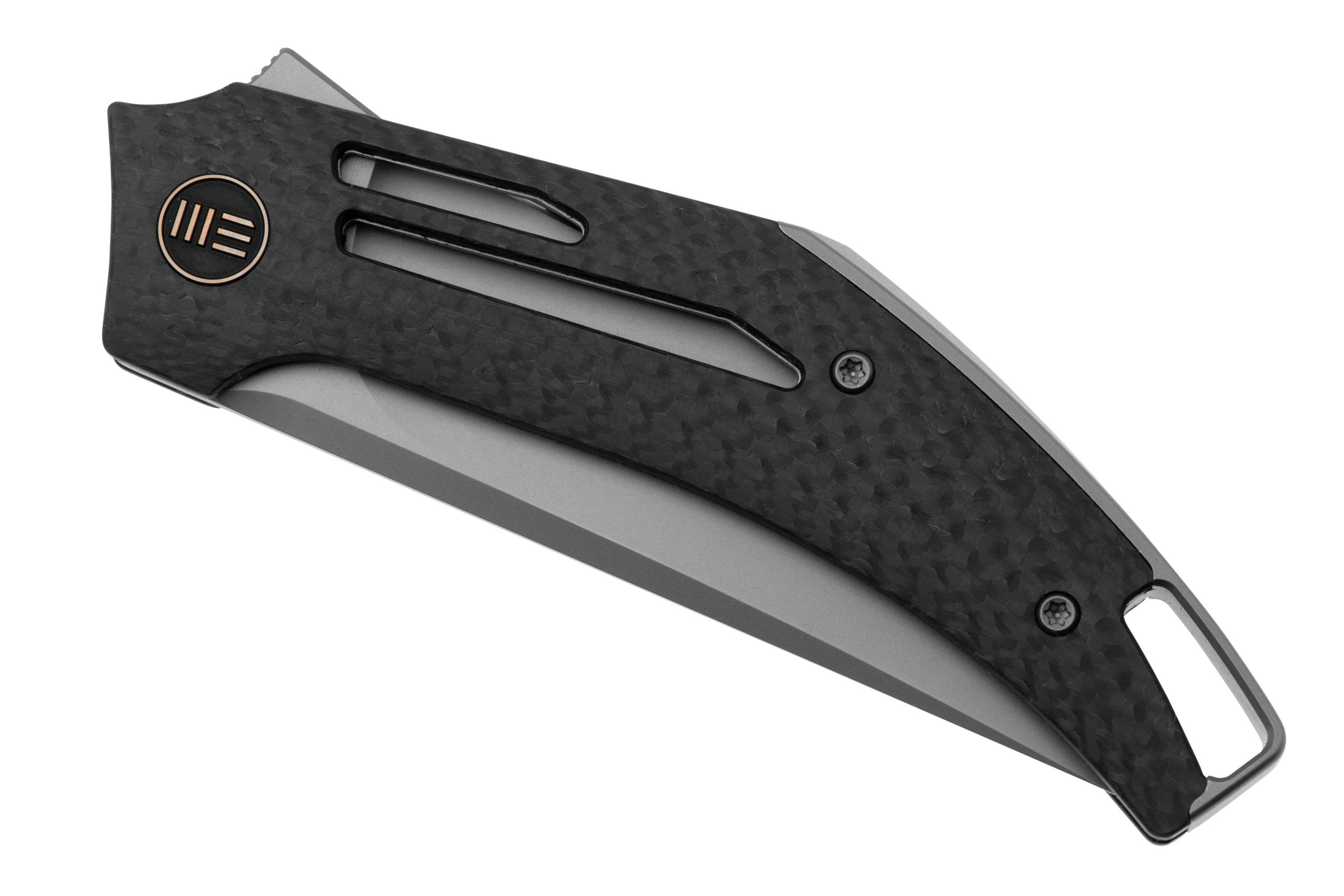 WE Knife Speedliner WE22045B1 Silver Bead Blasted CPM 20CV, Twill