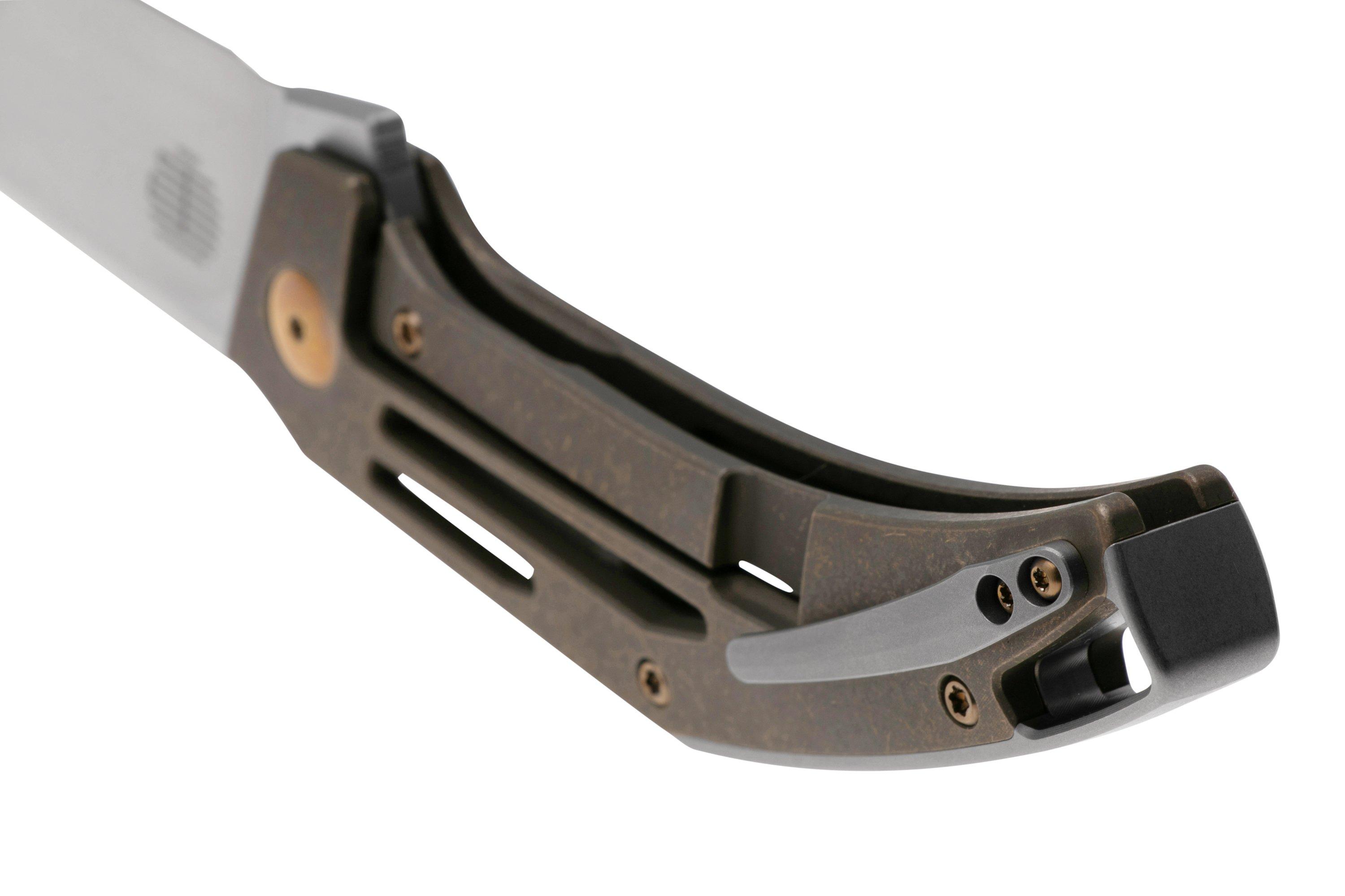 WE Knife Speedliner WE22045C-2 Hand Rubbed Satin CPM 20CV, Bronze ...